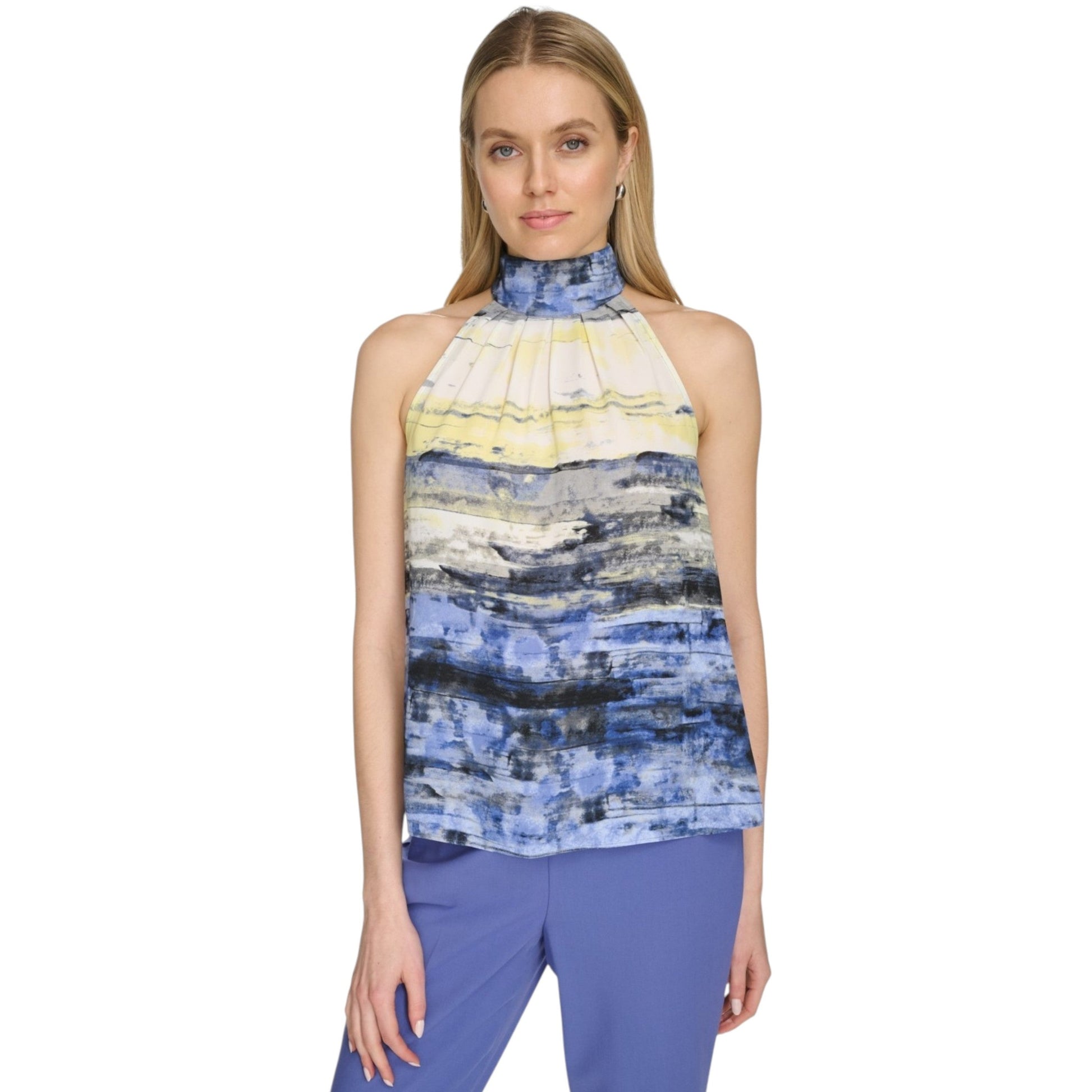 Women's Colorblocked Top,Multi