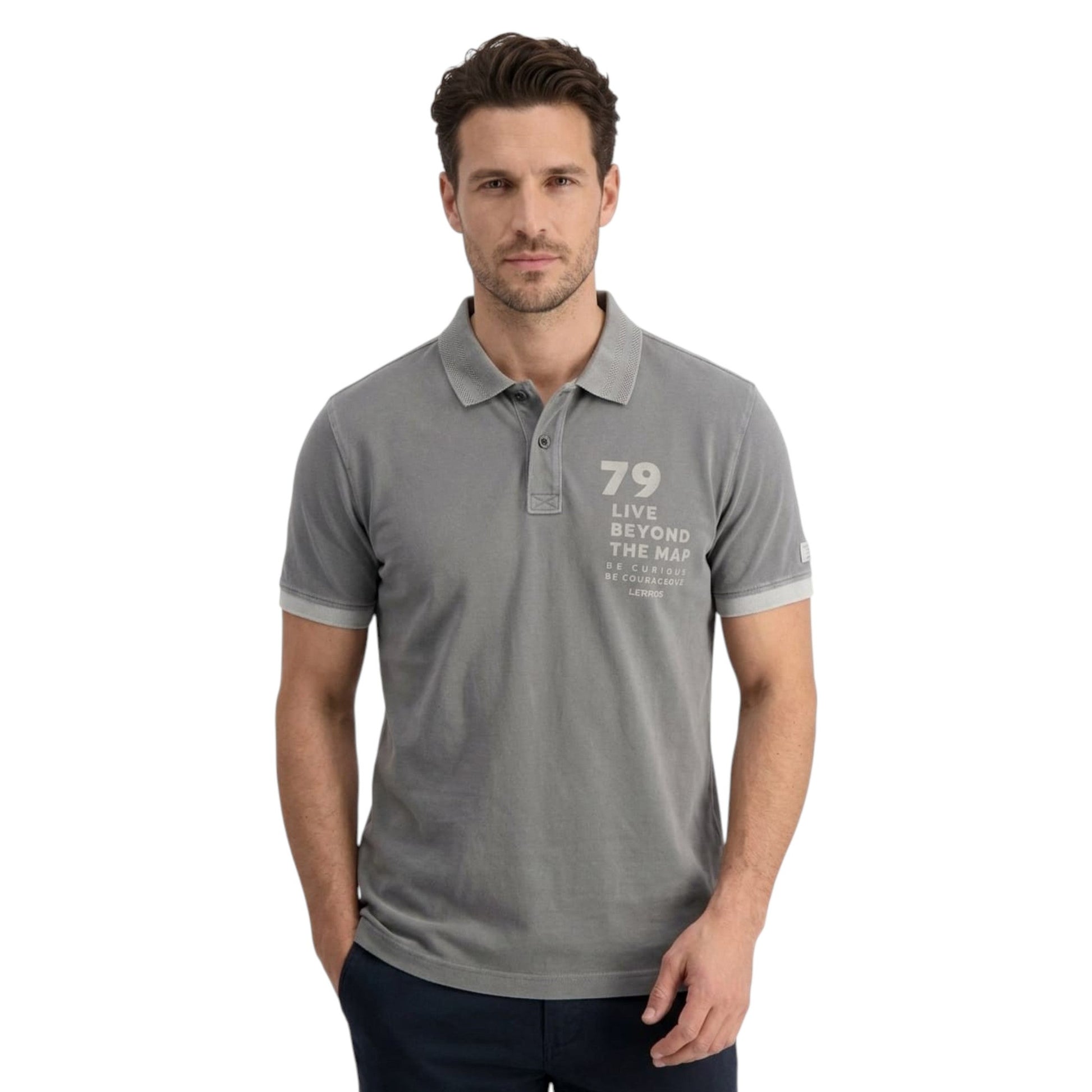 Men's Printed Top,Grey