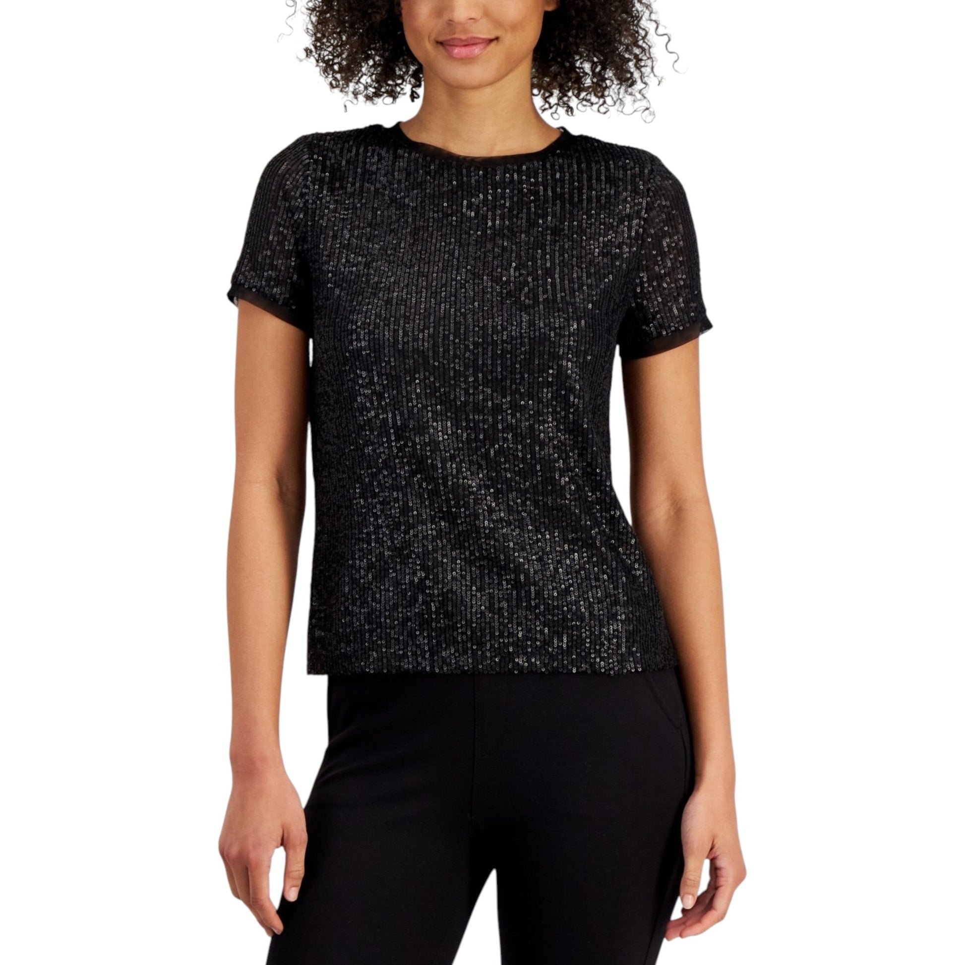 Women's Sequined Top,Black