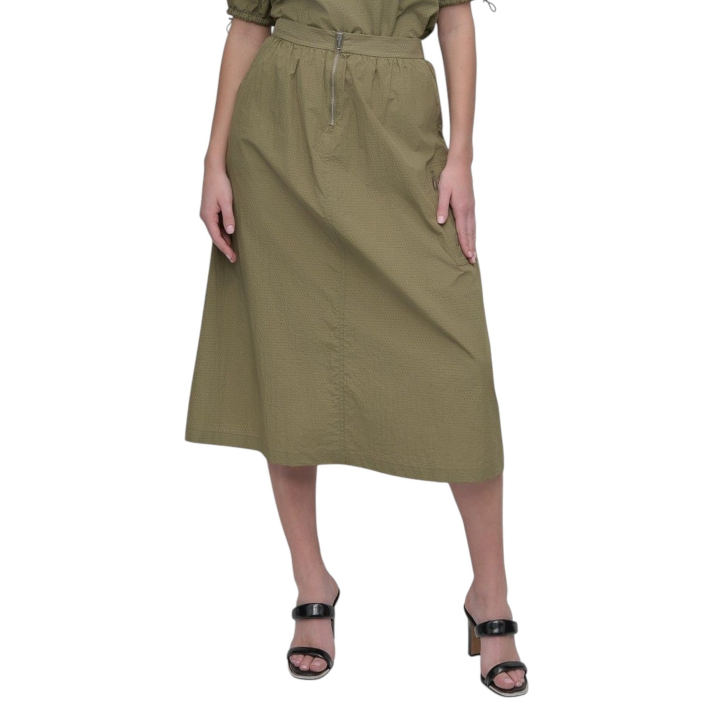 Women's Textured Skirt,Olive