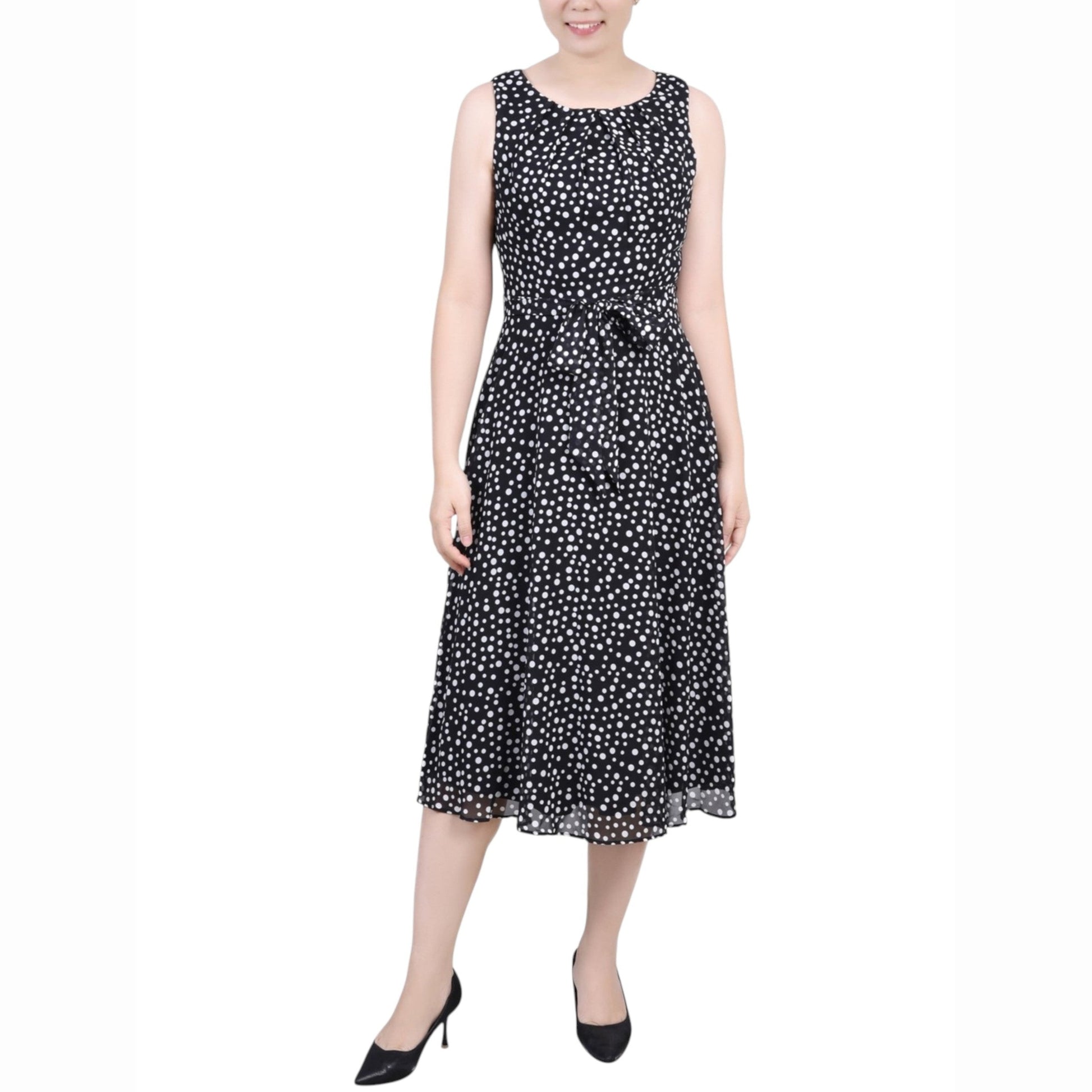 Women's Dotted Dress,Black