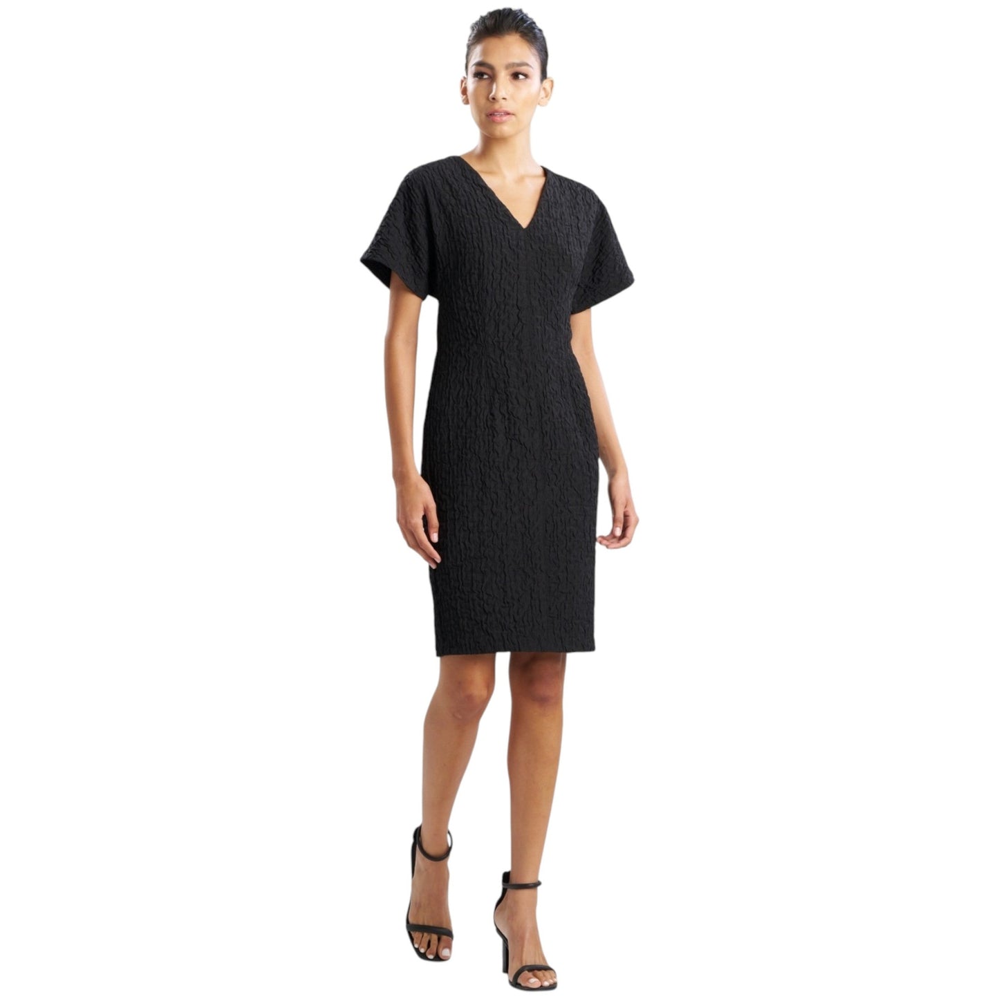 Women's Textured Dress,Black