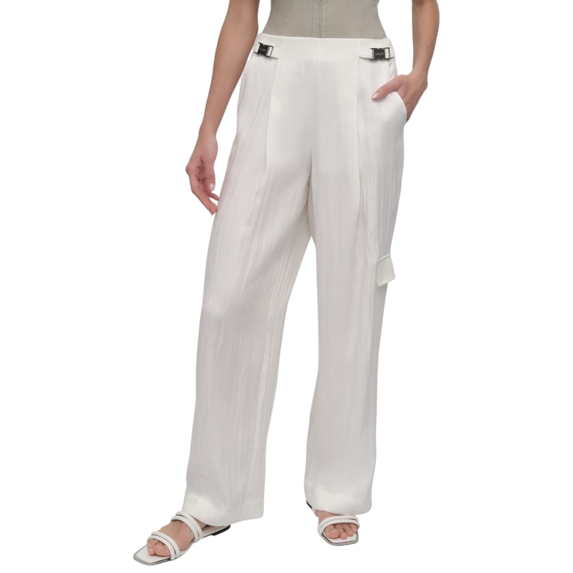 Women's Plain Pant,White