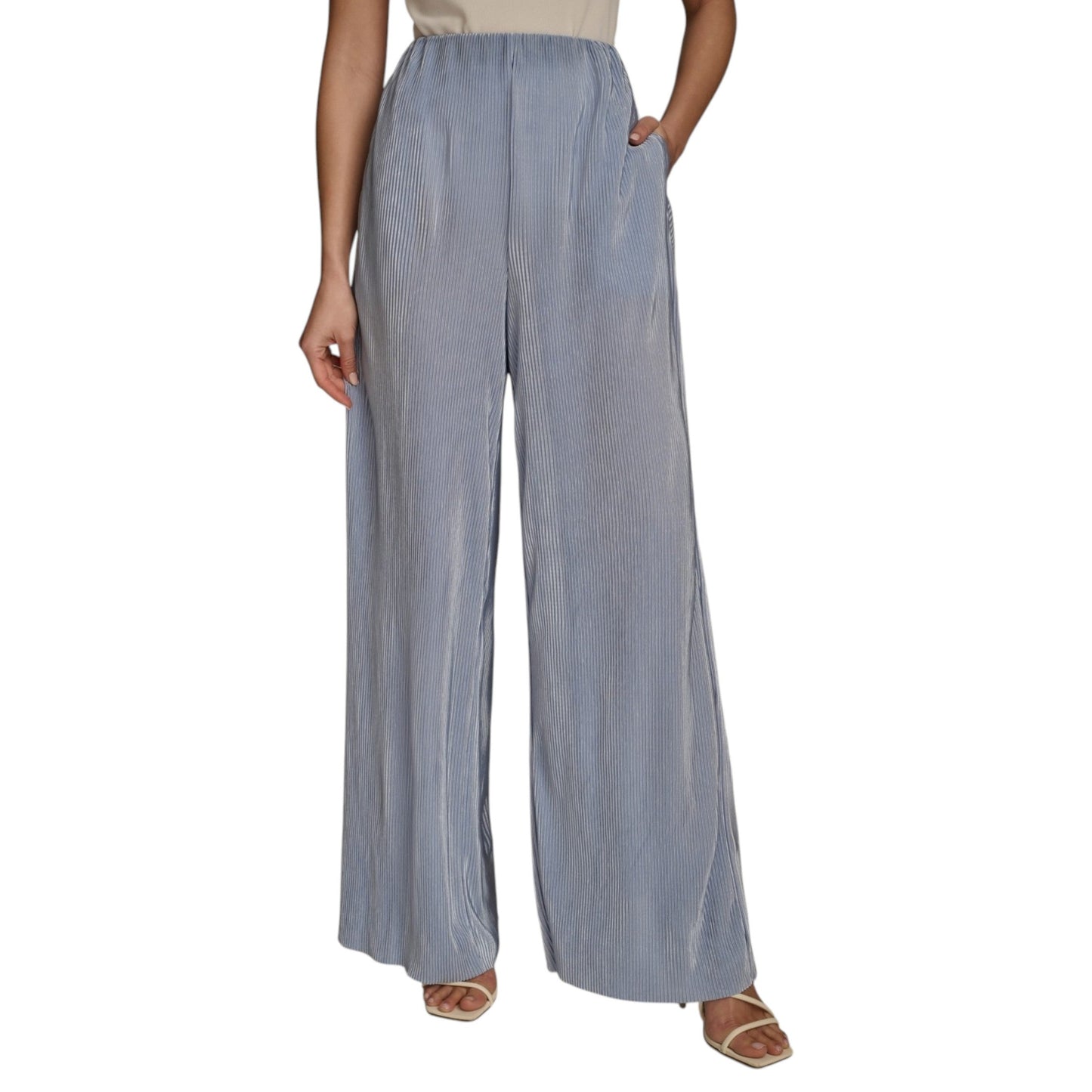 Women's Pleated Pant,Light Blue