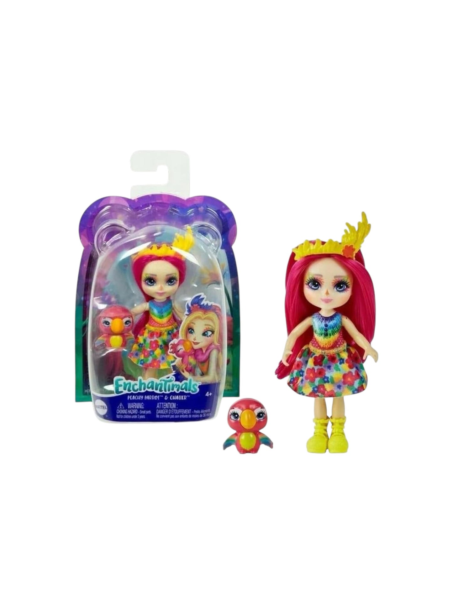 Peachy Parrot (4-In) And Chatter