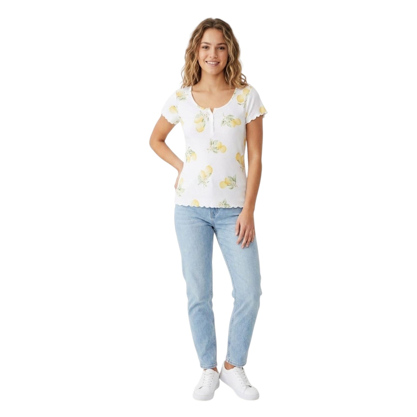Women's Printed Top,White