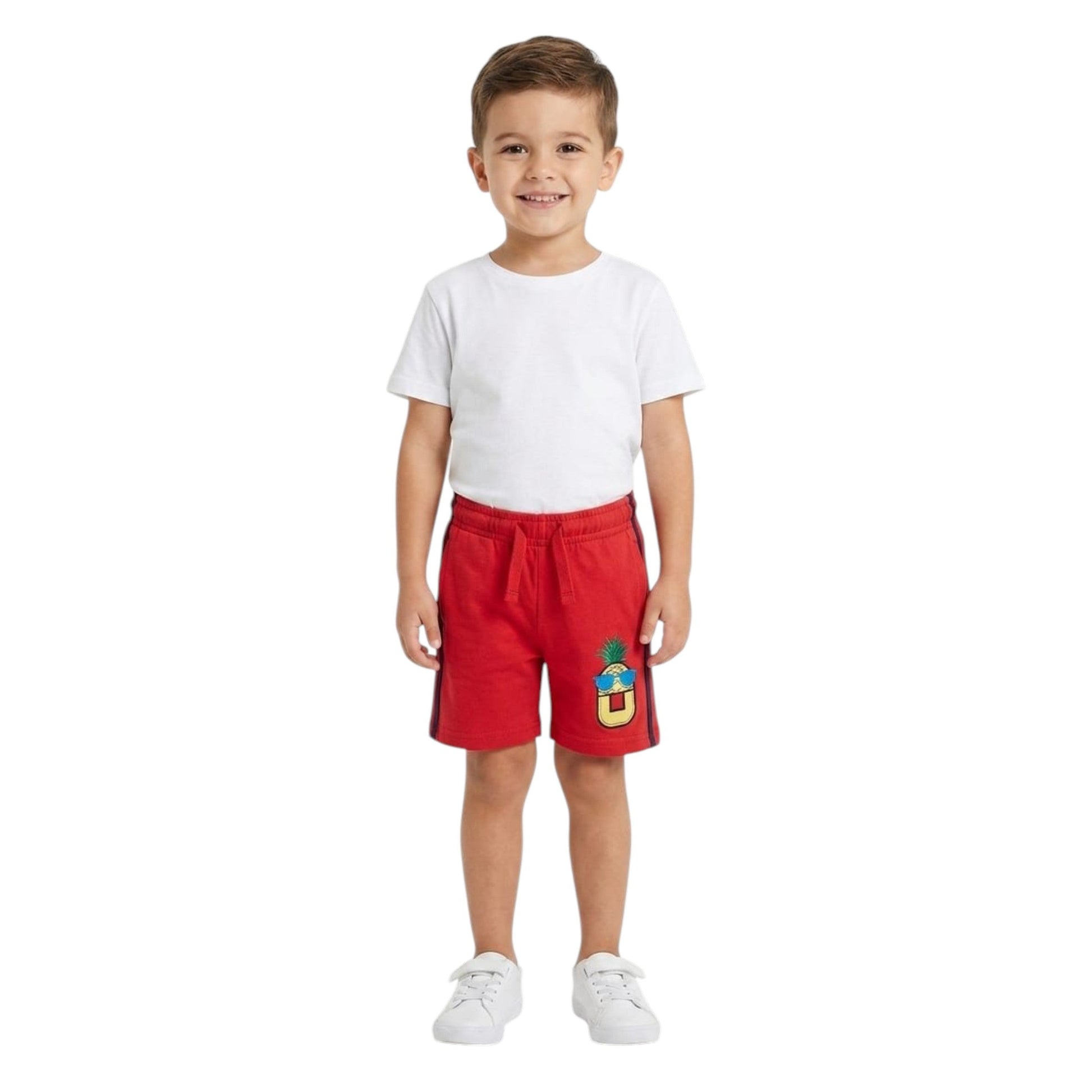 Kids Boy's Printed Short,Red