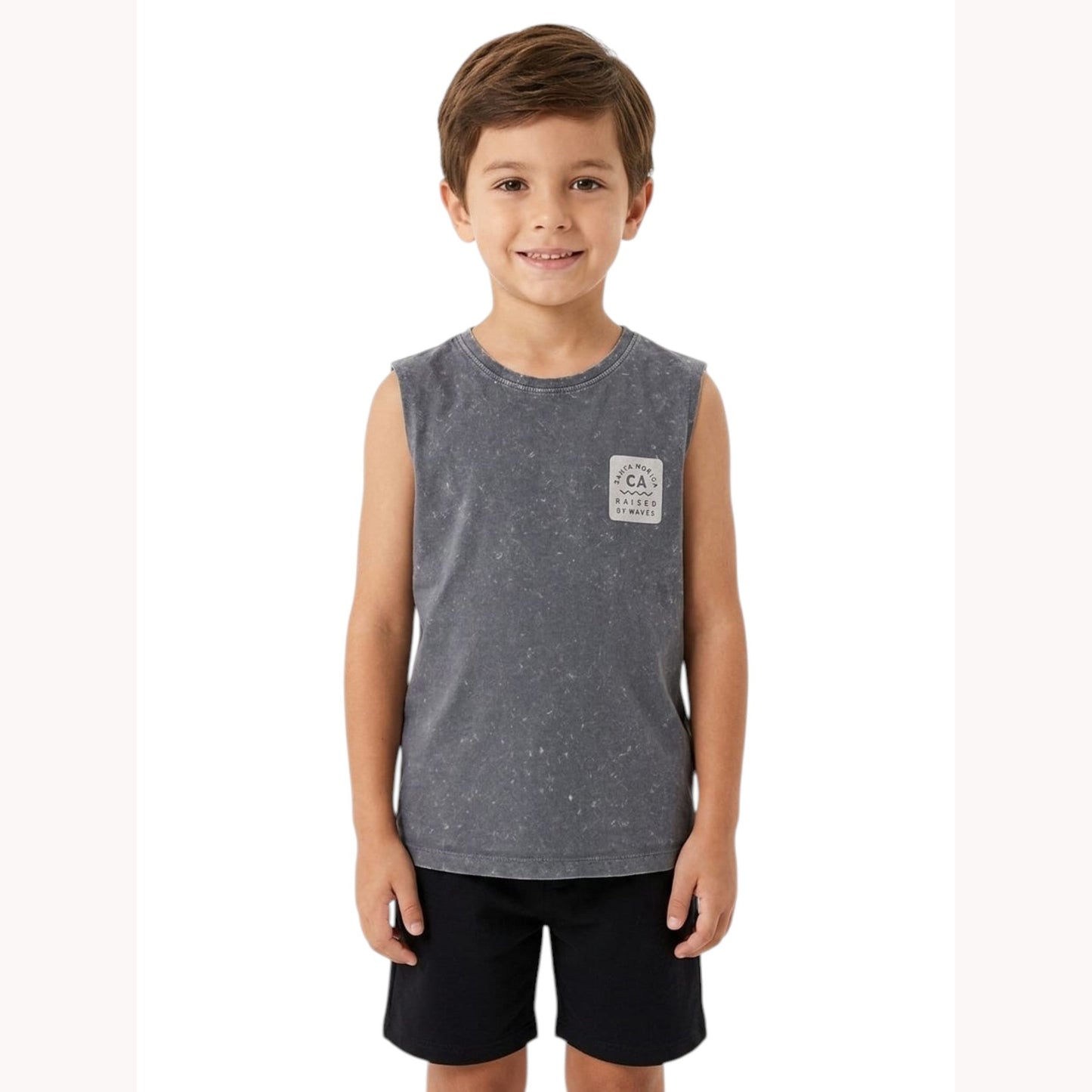 Kids Boy's Printed Tpo,Dark Grey