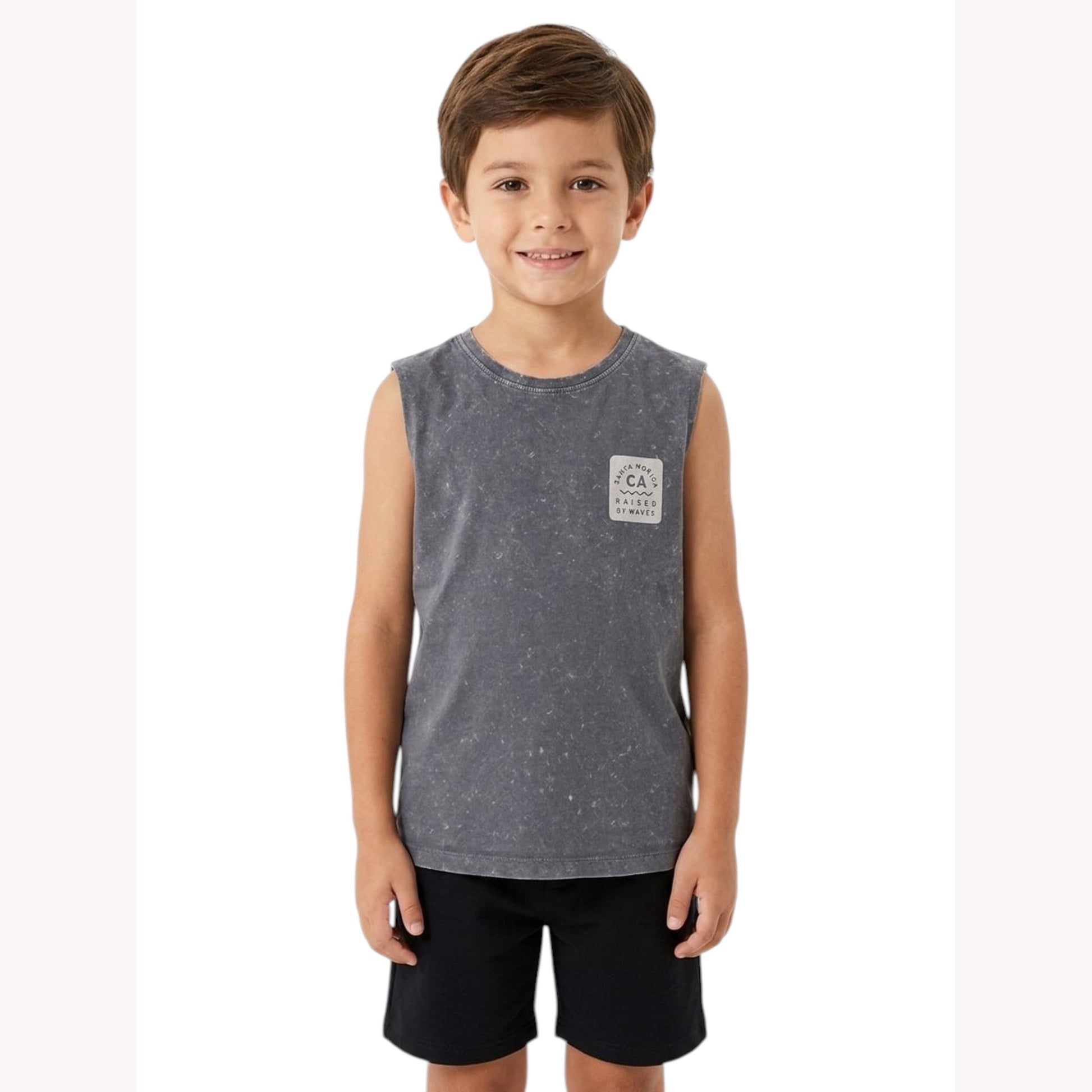 Kids Boy's Printed Tpo,Dark Grey
