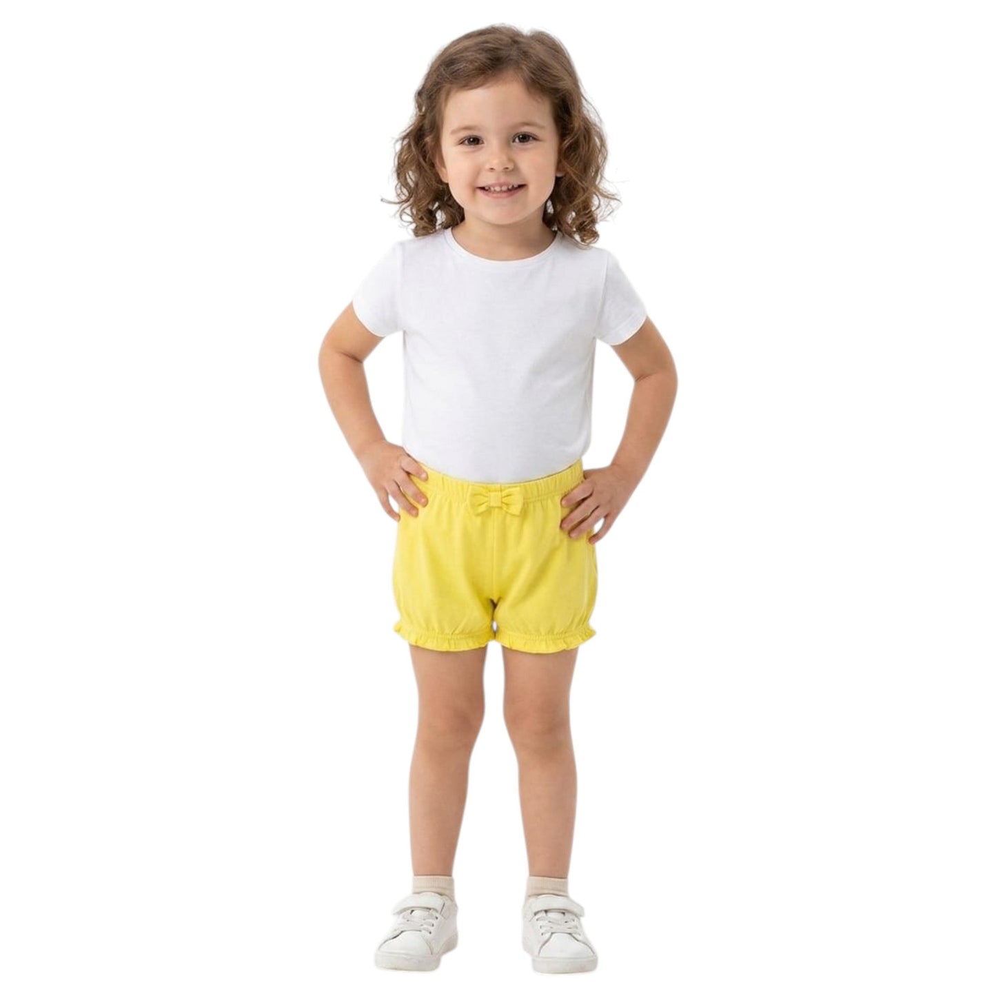 Kids Girl's Plain Short,Yellow