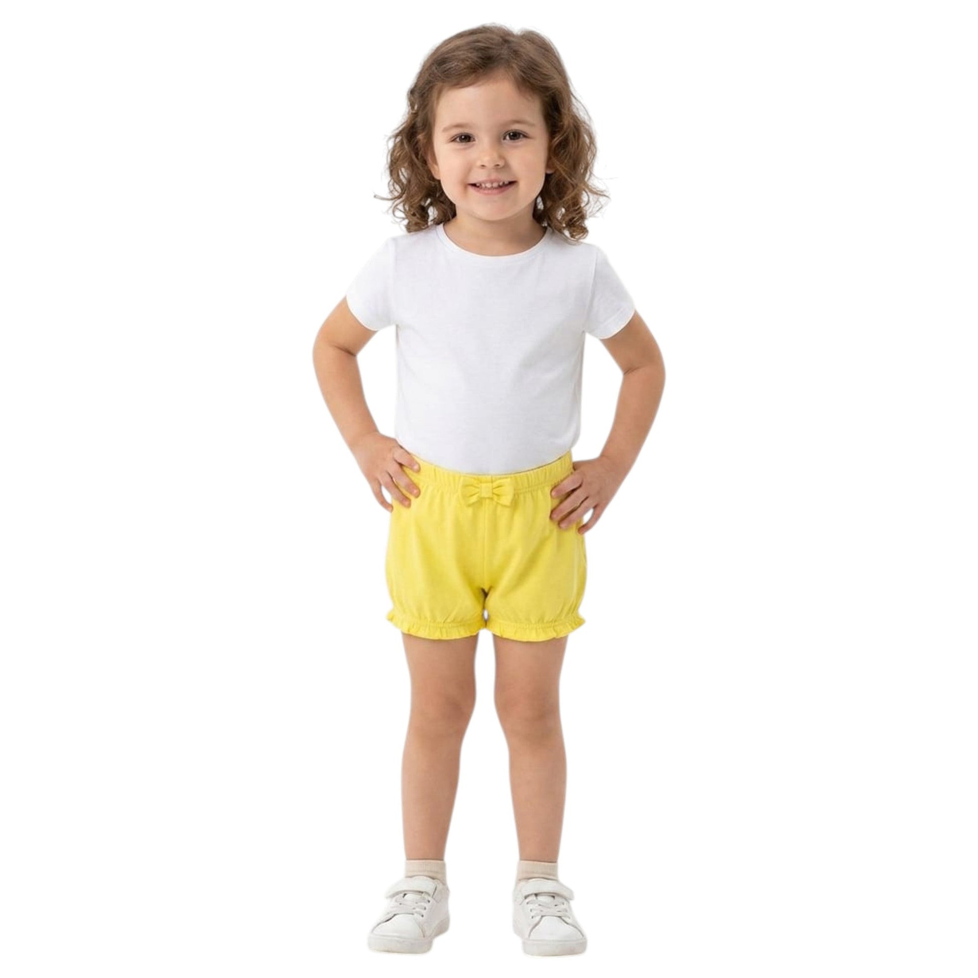 Kids Girl's Plain Short,Yellow