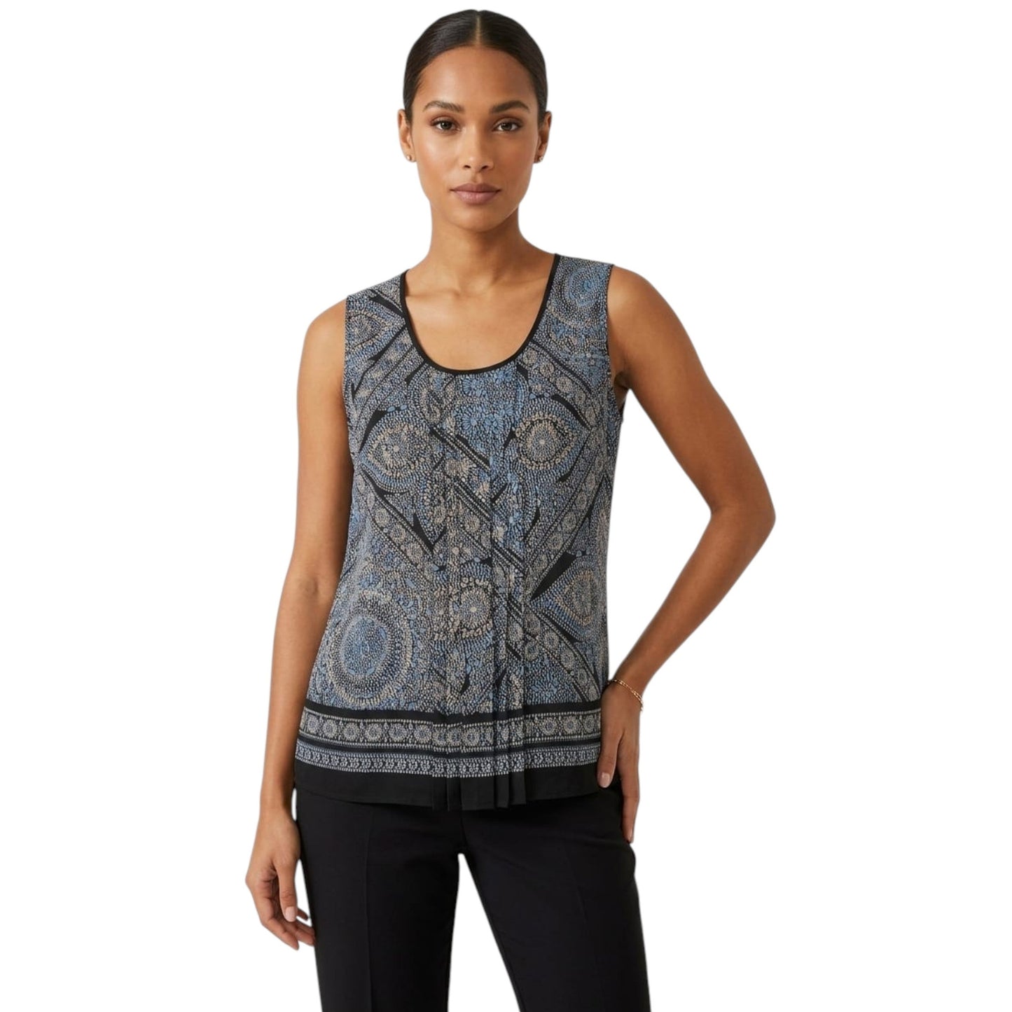 Women's Graphic Printed Top,Navy