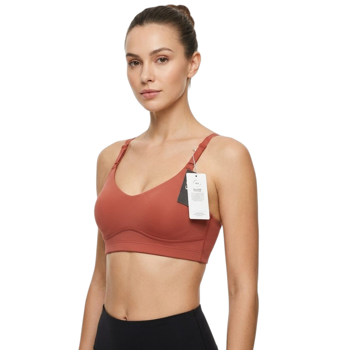 Women's Plain Bra,Dark Coral