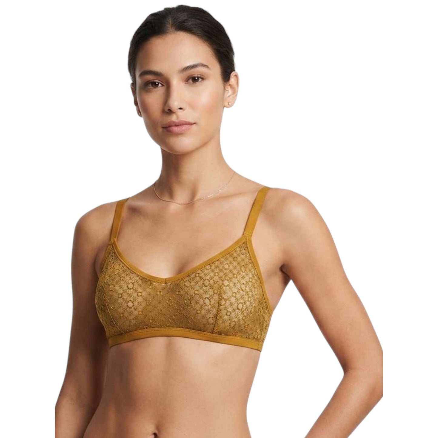 Women's Lace Sheer Bra,Olive