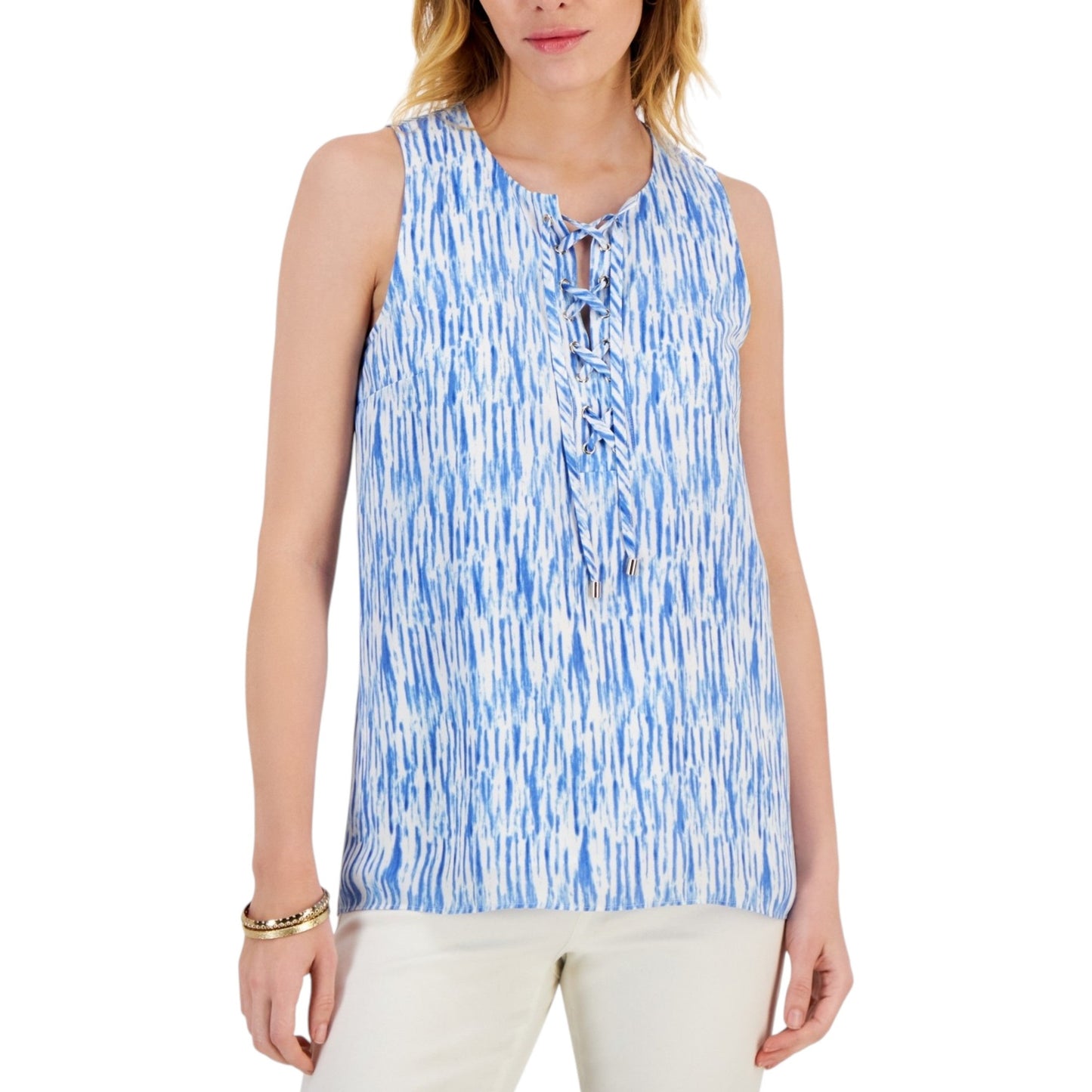 Women's Printed Top,Blue