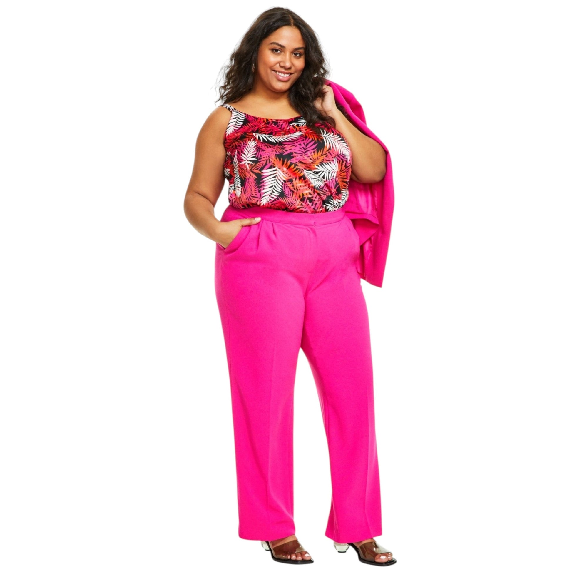 Women's Textured Pant,Pink