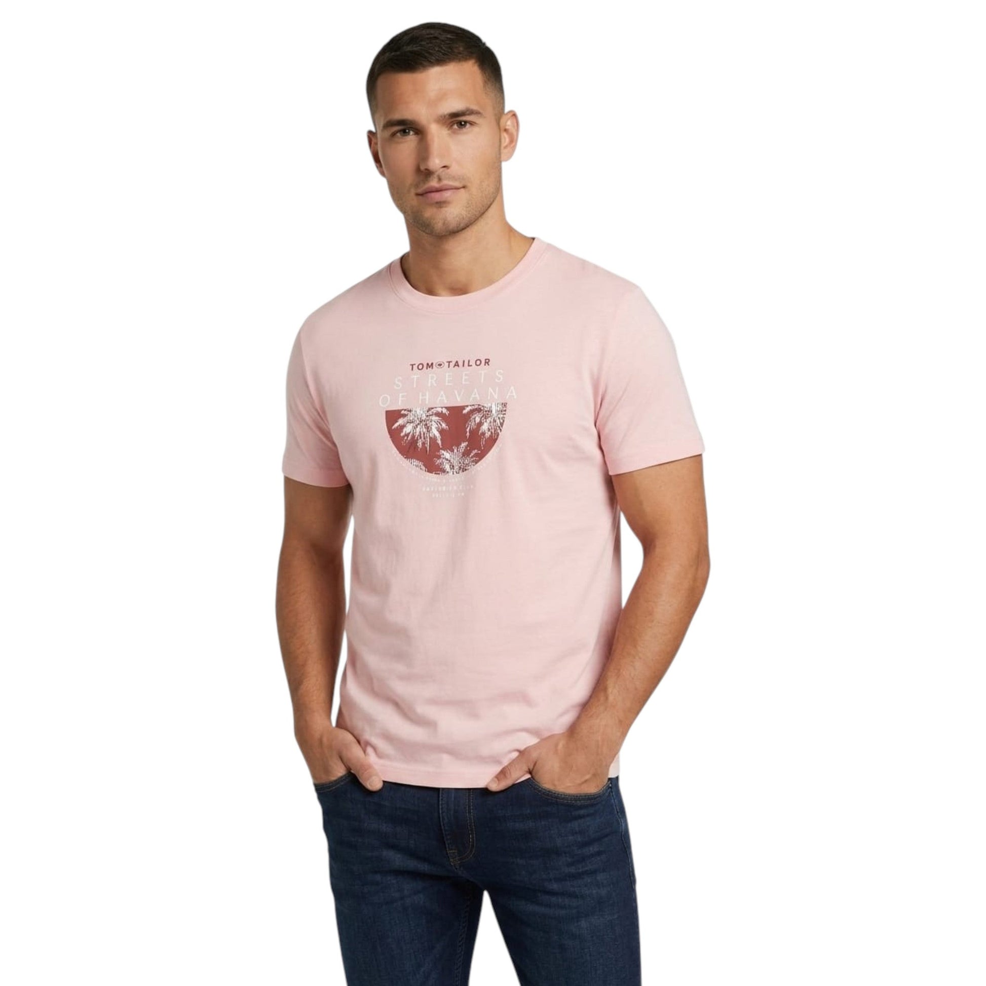 Men's Printed Top,Light Coral