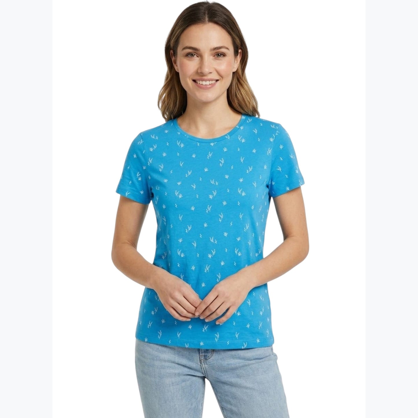 Women's Printed Top,Blue