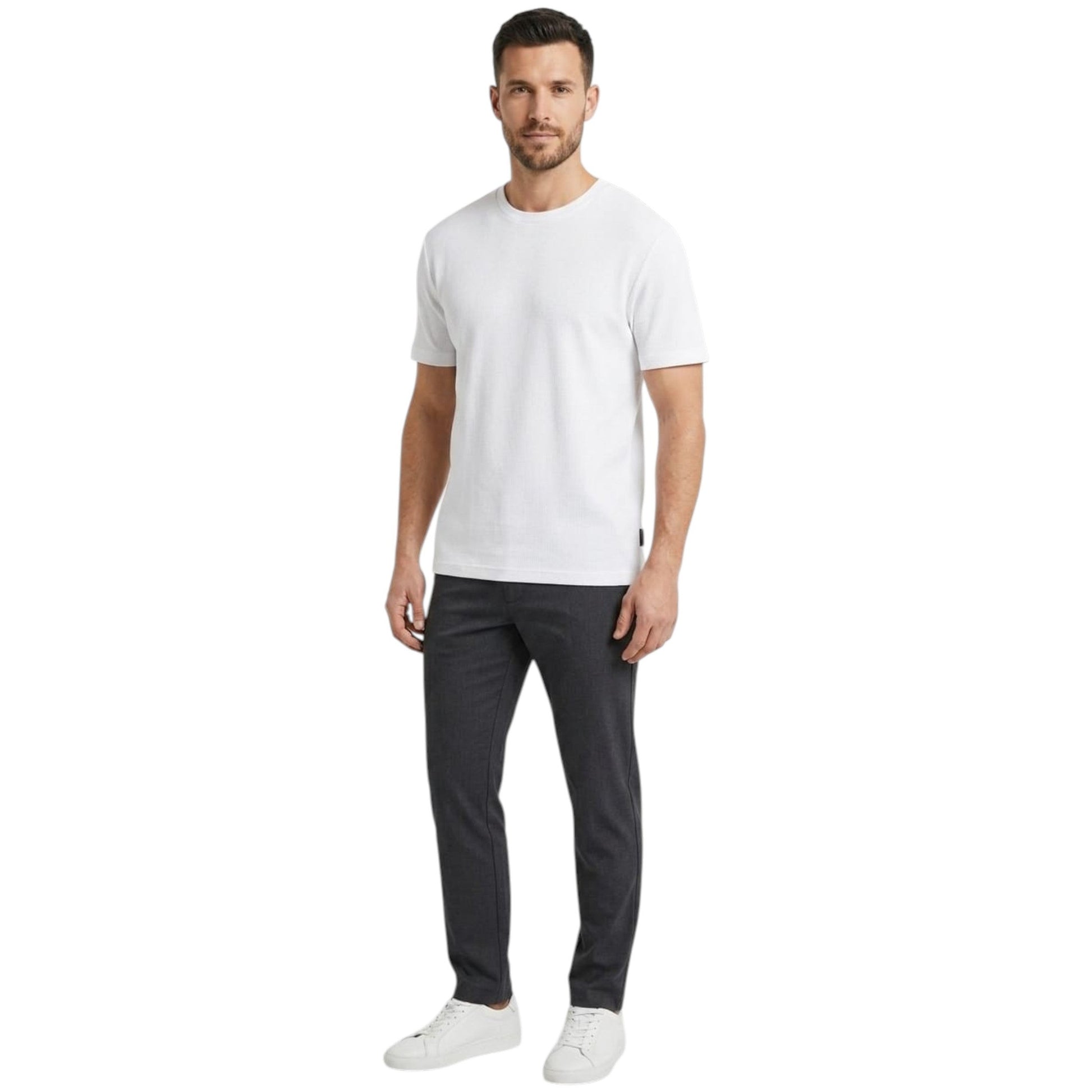 Men's Textured Top,White