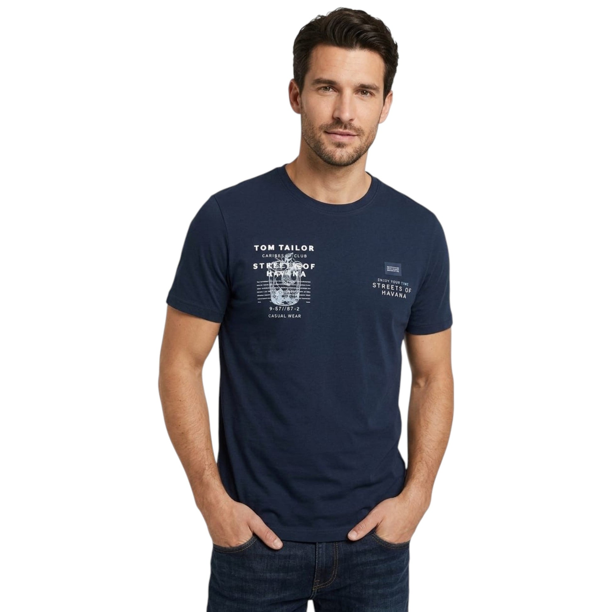 Men's Printed Top,Navy