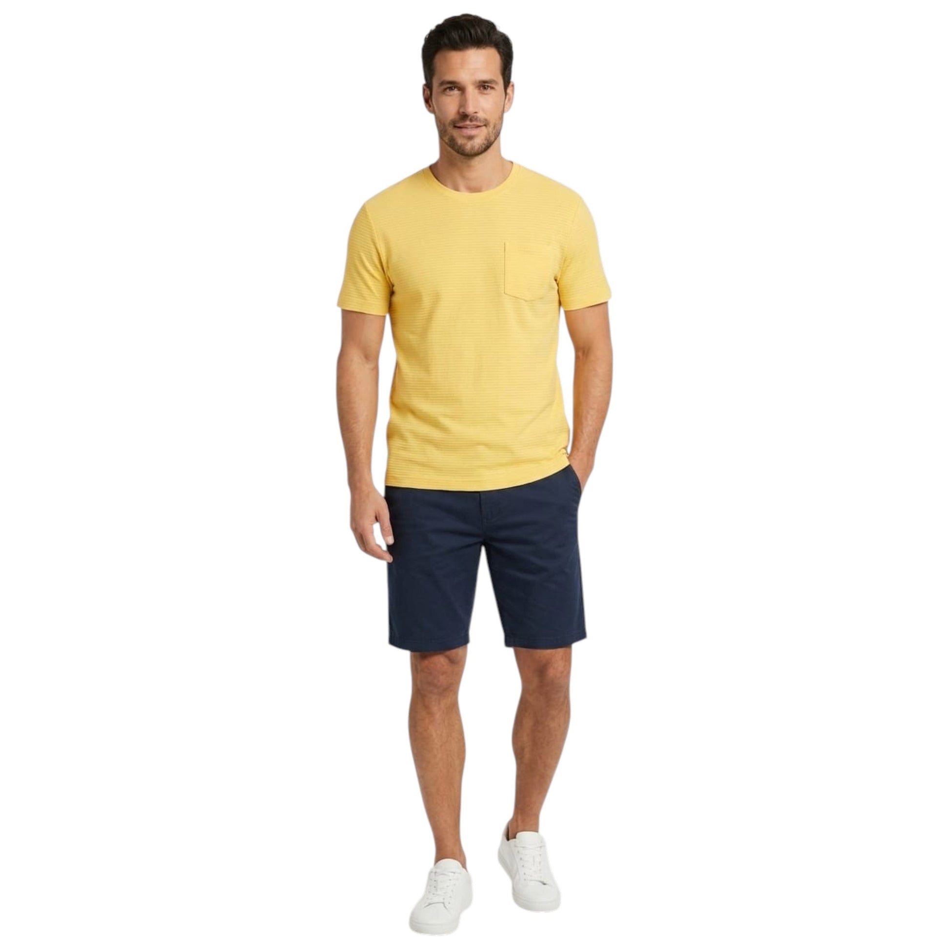 Men's Ribbed Top,Yellow