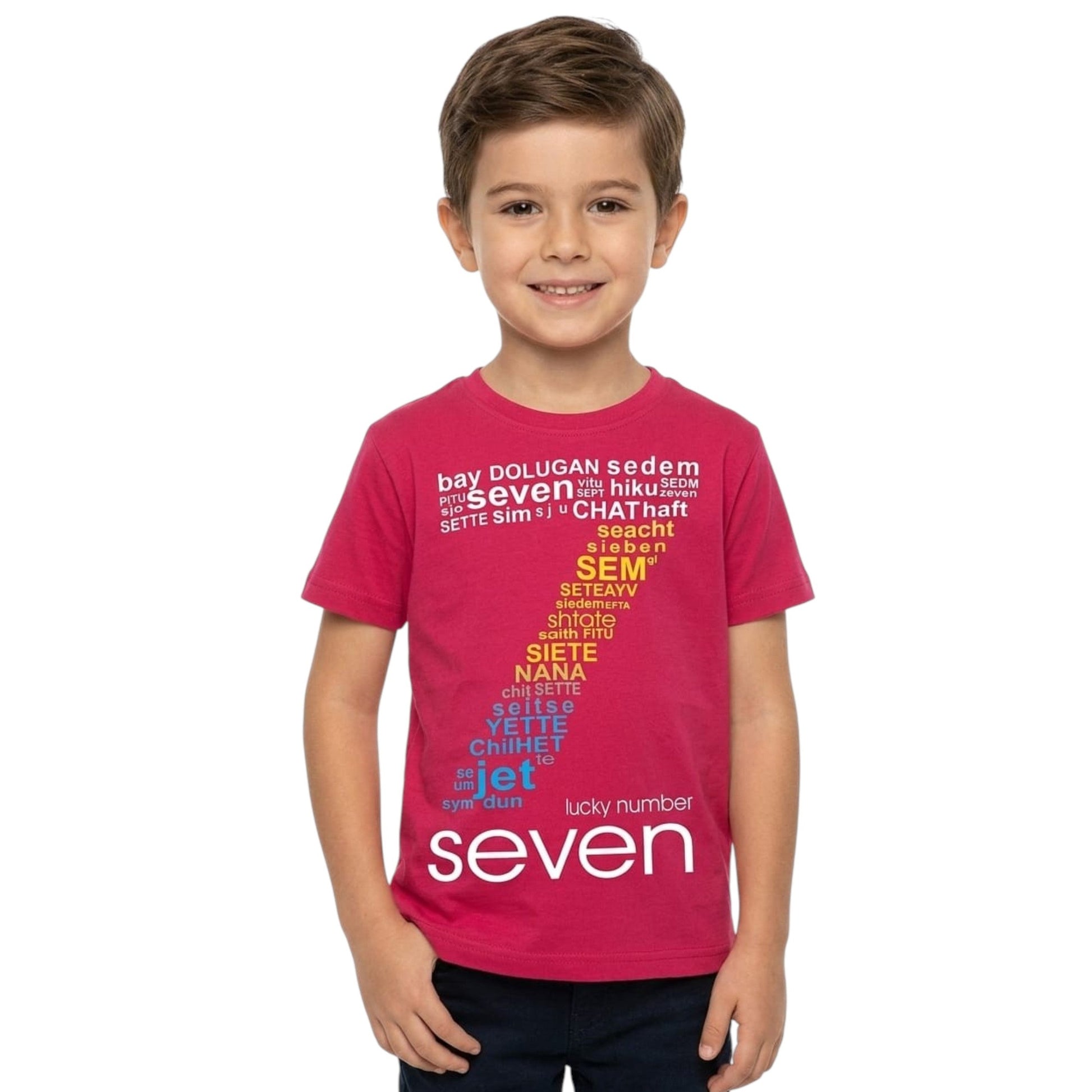 Kids Boy's Printed Top,Red