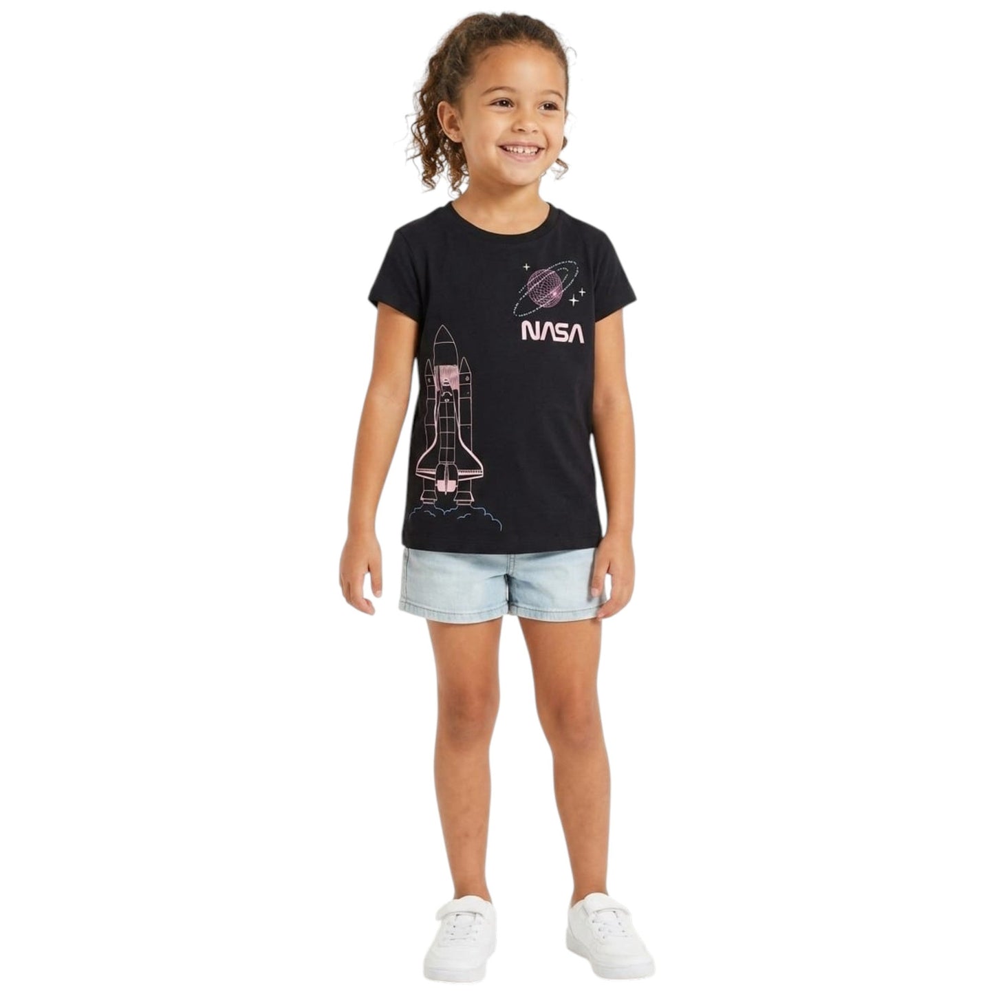Kids Girl's Printed Top,Black