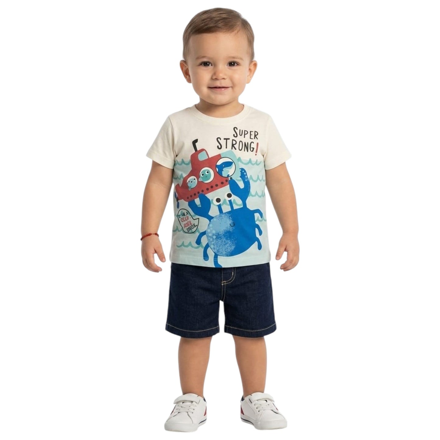 Kids Boy's Printed Top,White