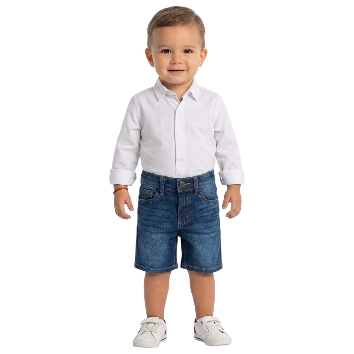 Kids Boy's Plain Jeans Short,Navy