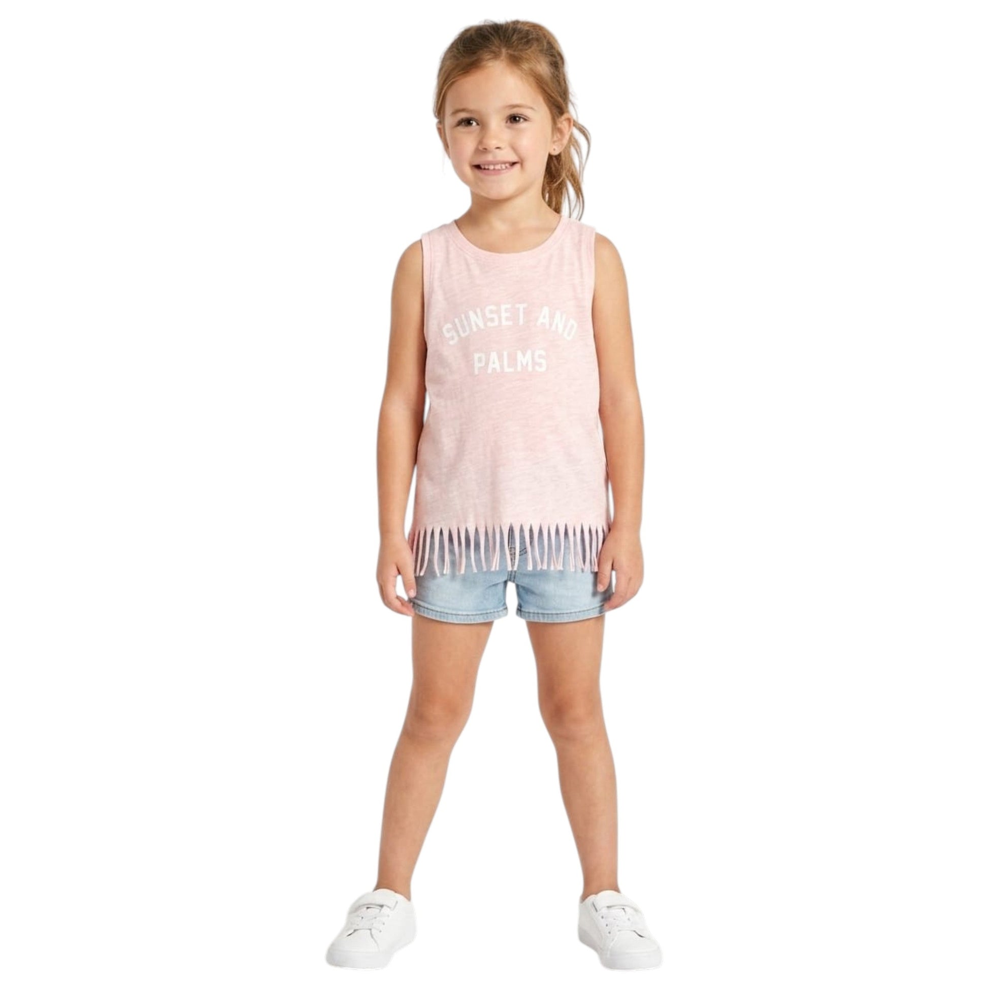 Kids Girl's Printed Top,Light Apriot