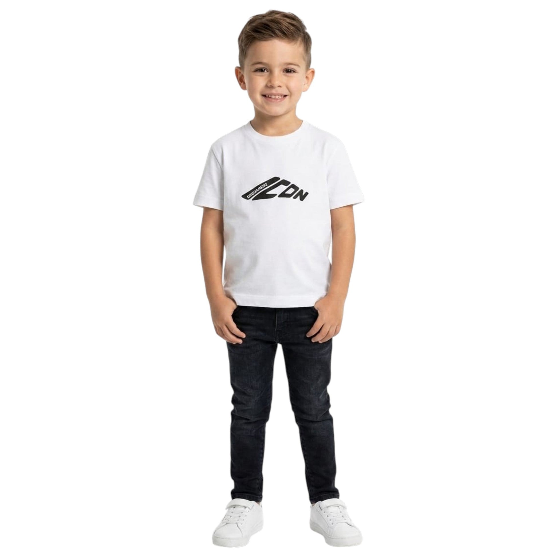 Kids Boys's Printed Top,White