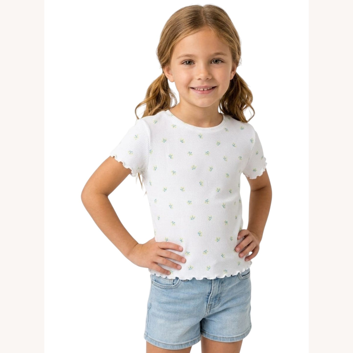 Kids Girl's Printed Top,White