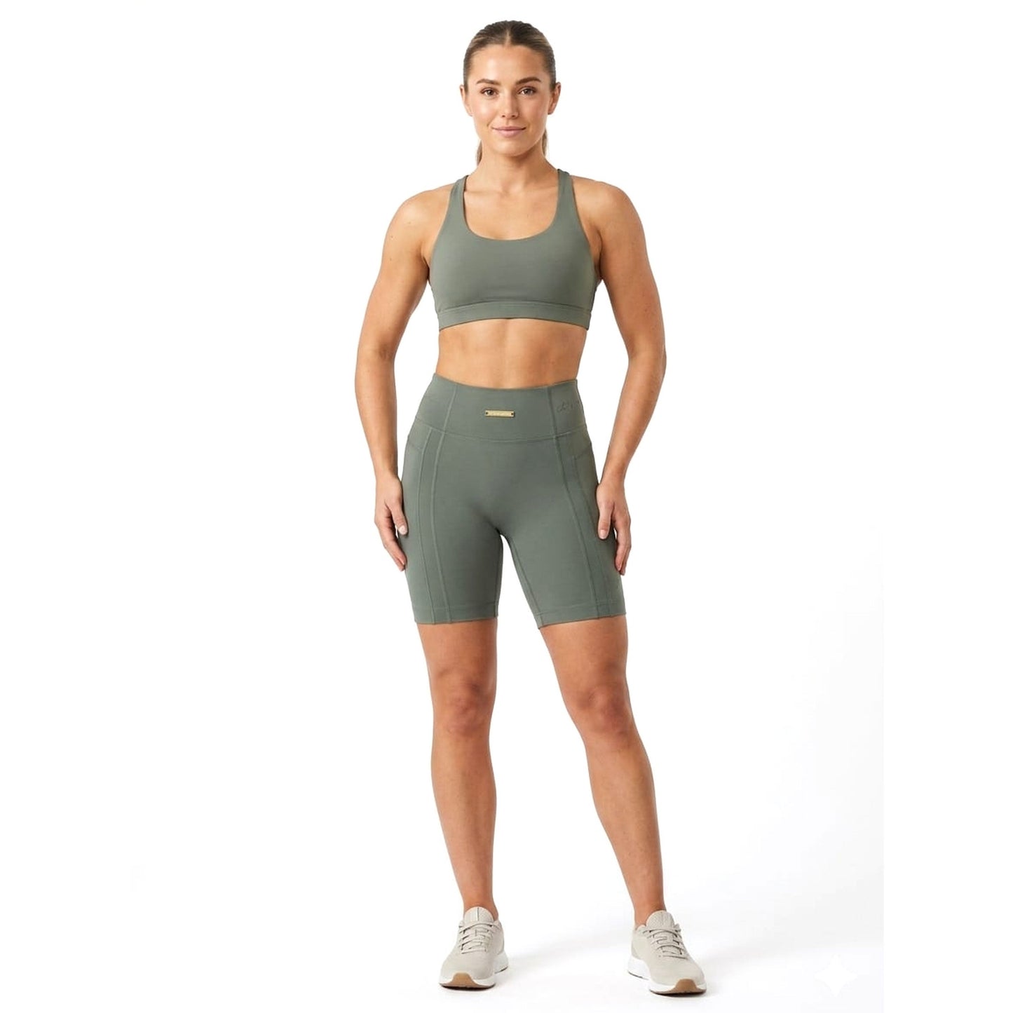 Women's Plain Short,Dusty Olive
