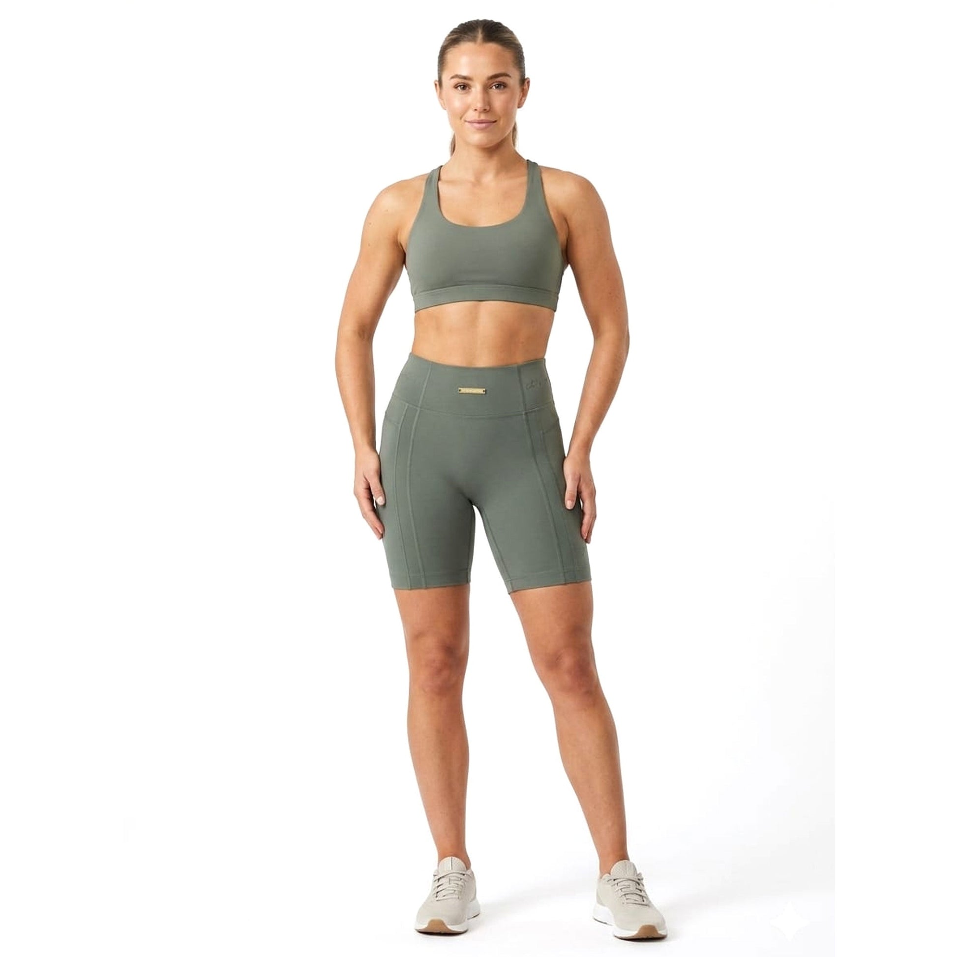 Women's Plain Short,Dusty Olive
