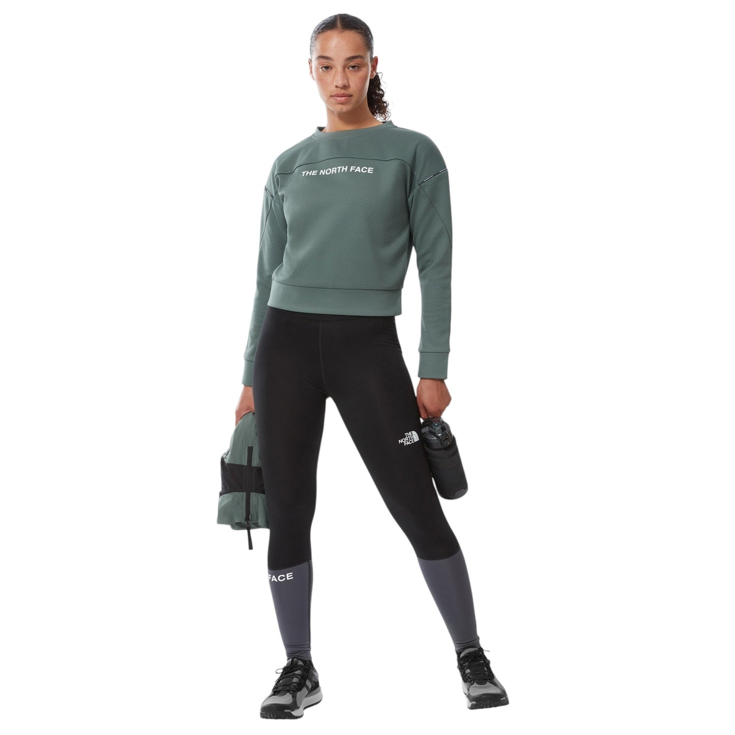 Women's Logo Printed Colorblocked Legging,Black