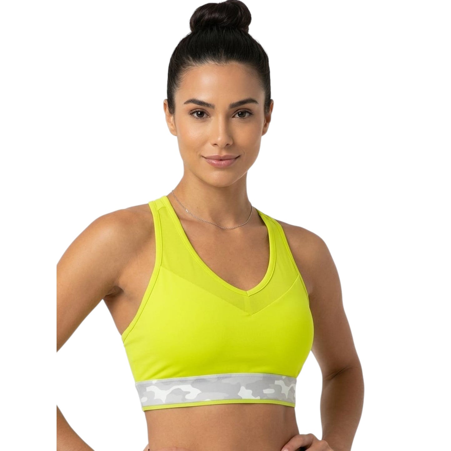 Women's Colorblocked Sport Bra,Phosphoric