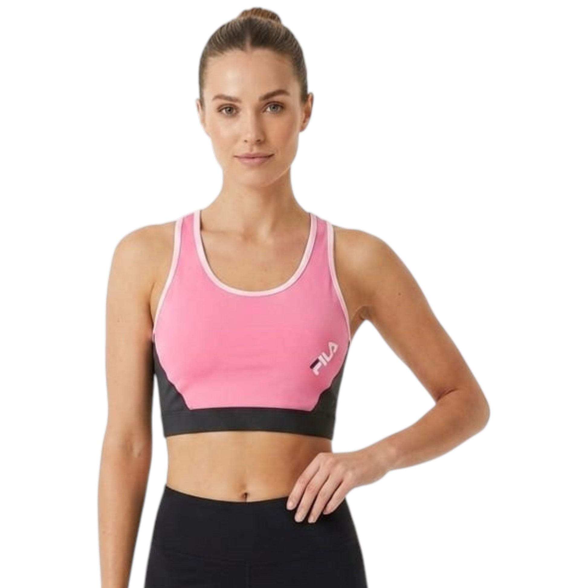 Women's Colorblocked Sport Bra,Pink