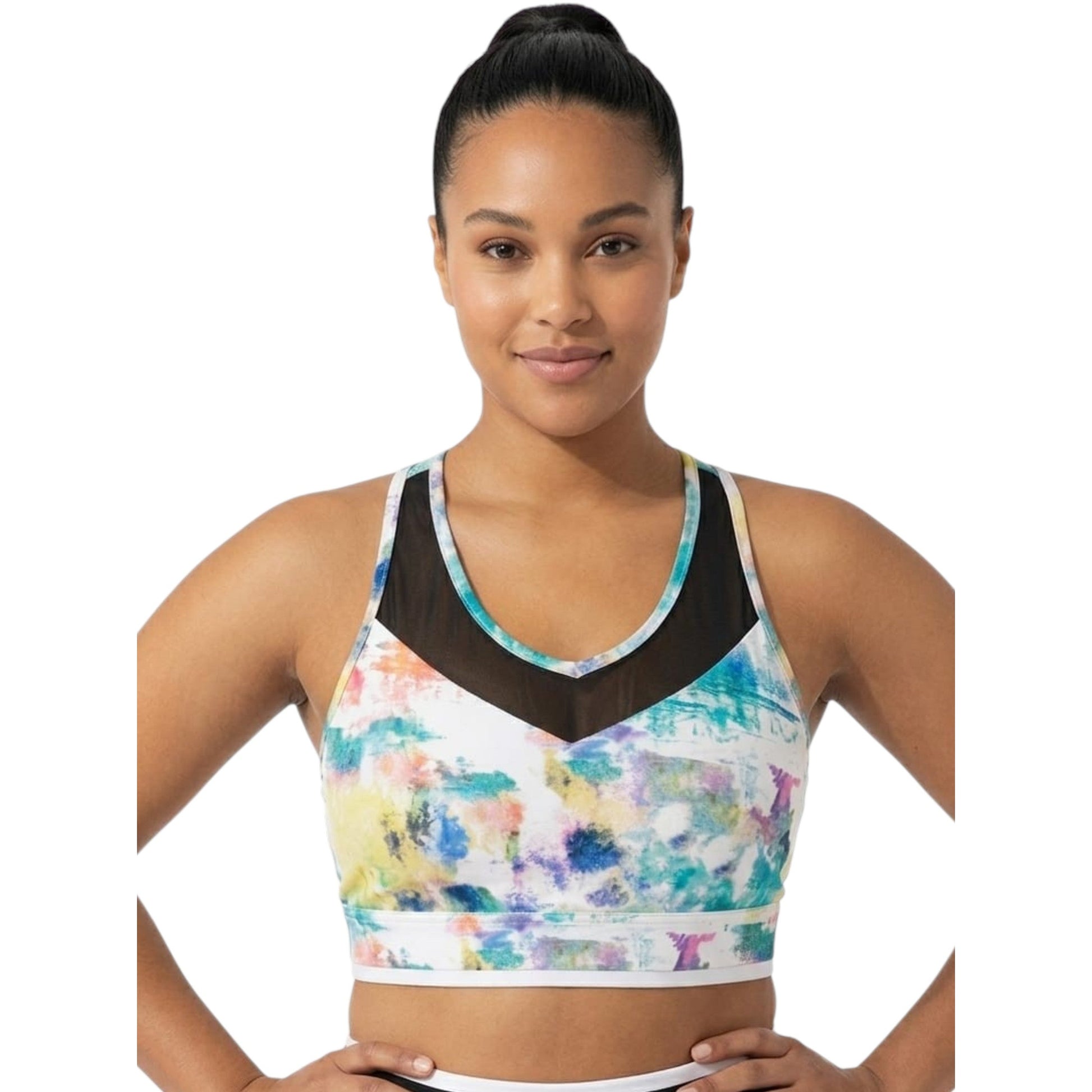 Women's Multi Colored Sport Bra,Multi