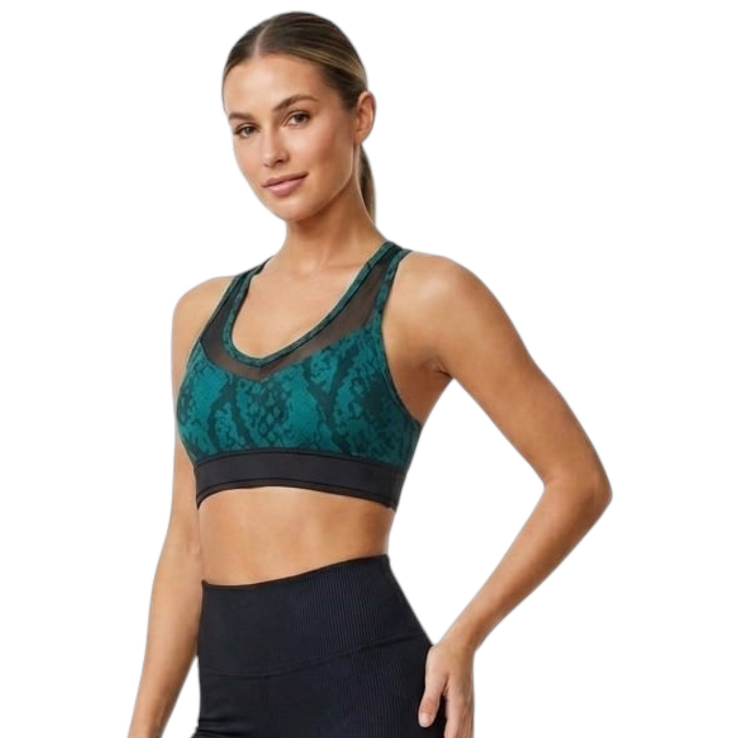 Women's Printed Sport Top,Green