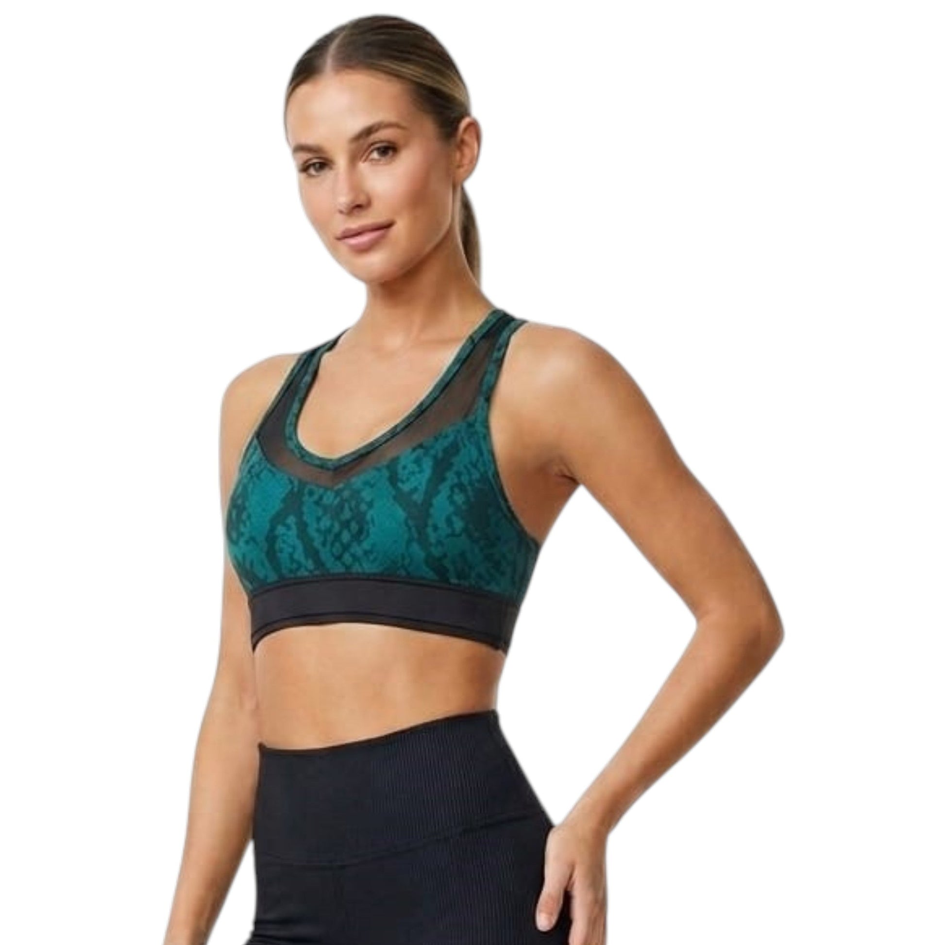 Women's Printed Sport Top,Green