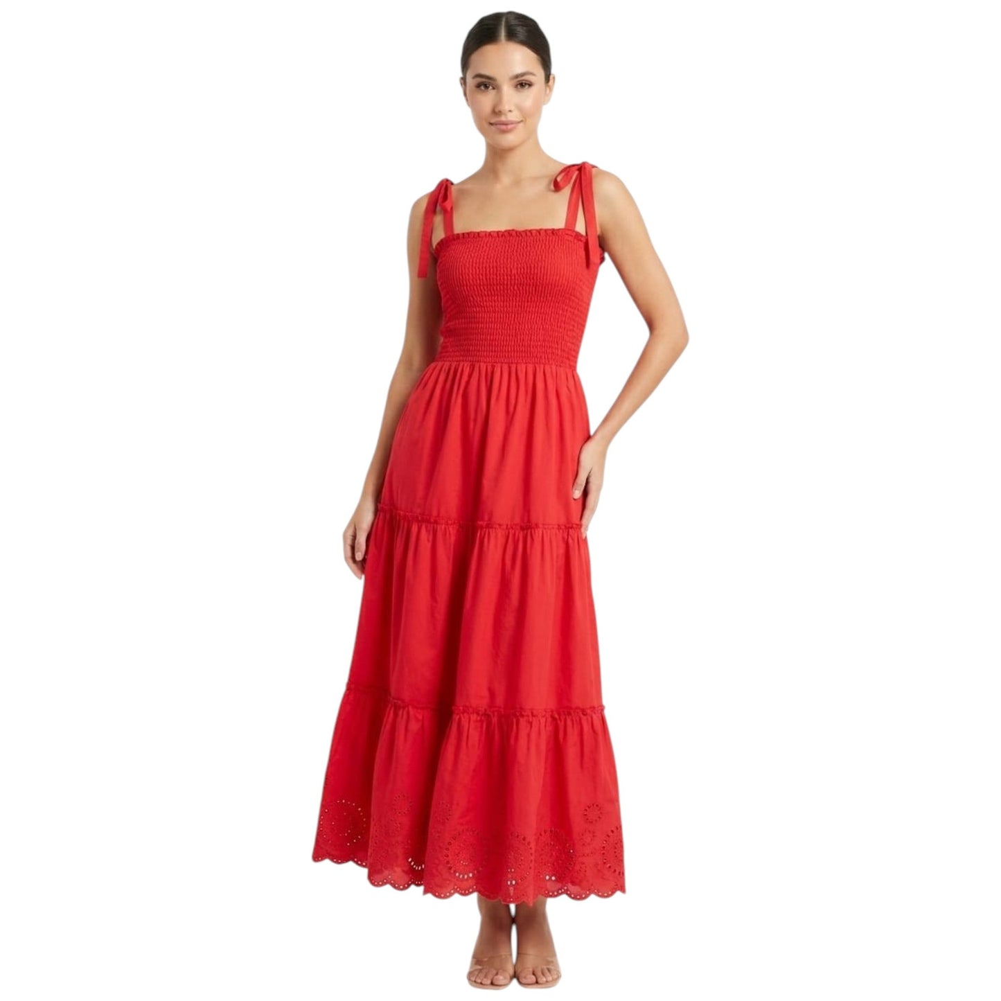 Women's Textured Dress,Red