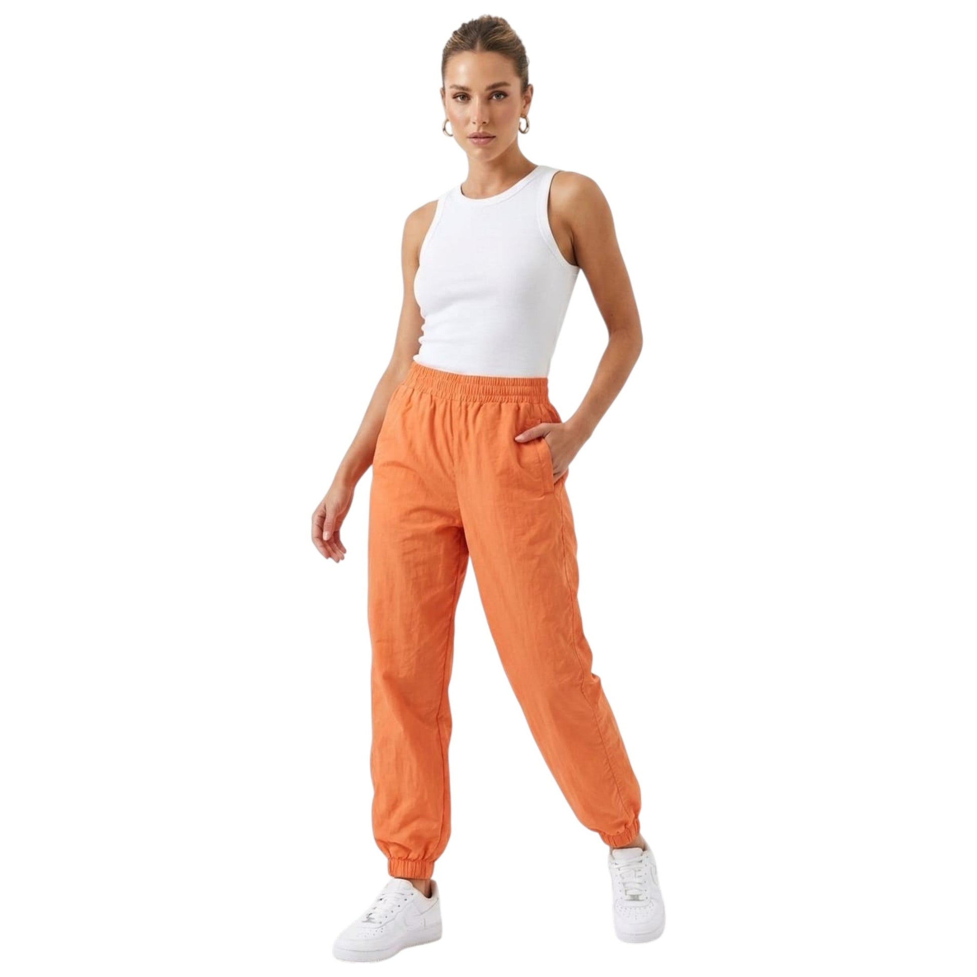 Women's Plain Pant,Orange