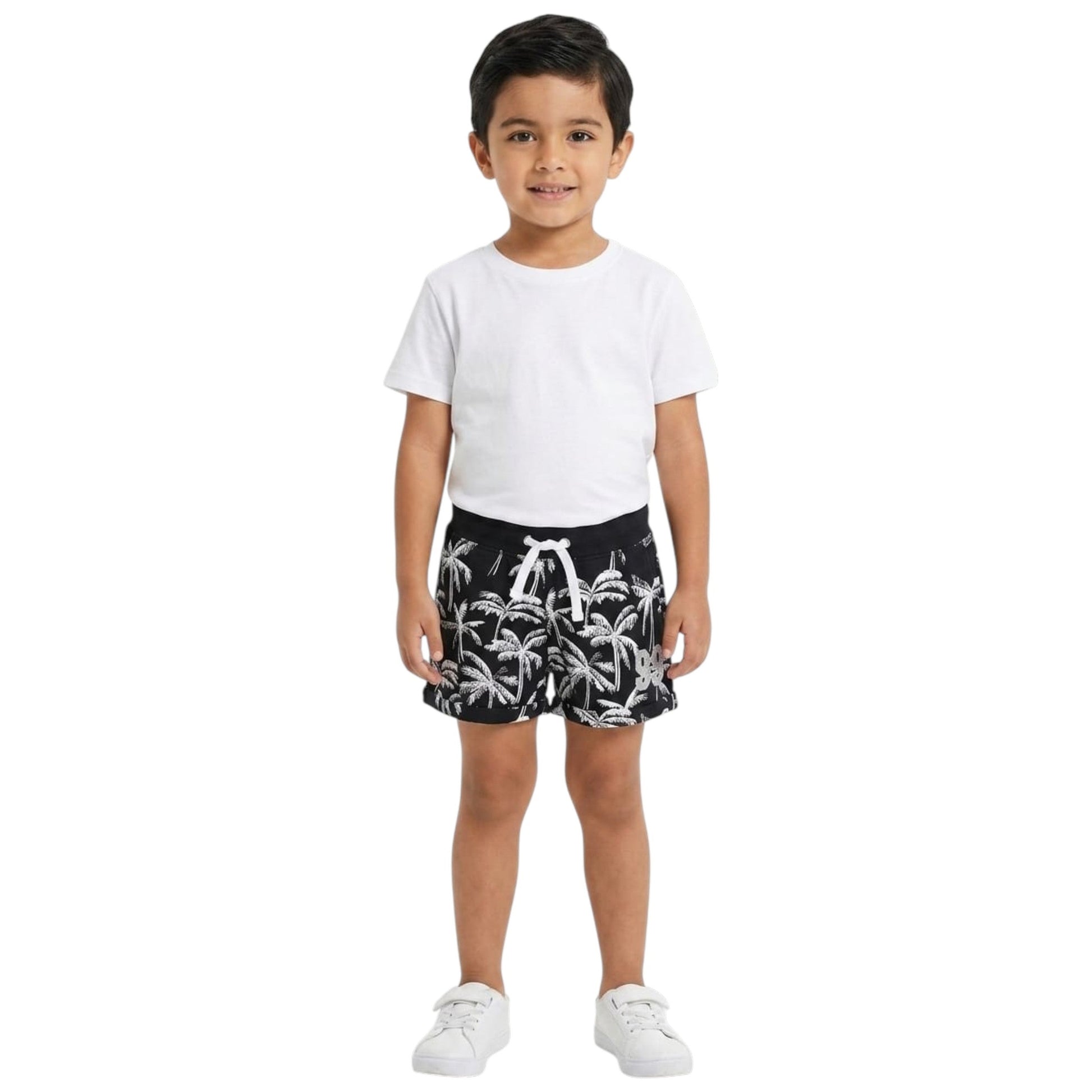 Kids Boy's Printed Short,Black