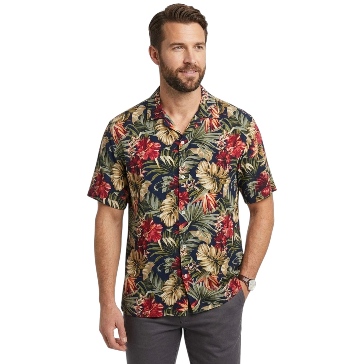 Men's Printed Dress-Shirt,Multi