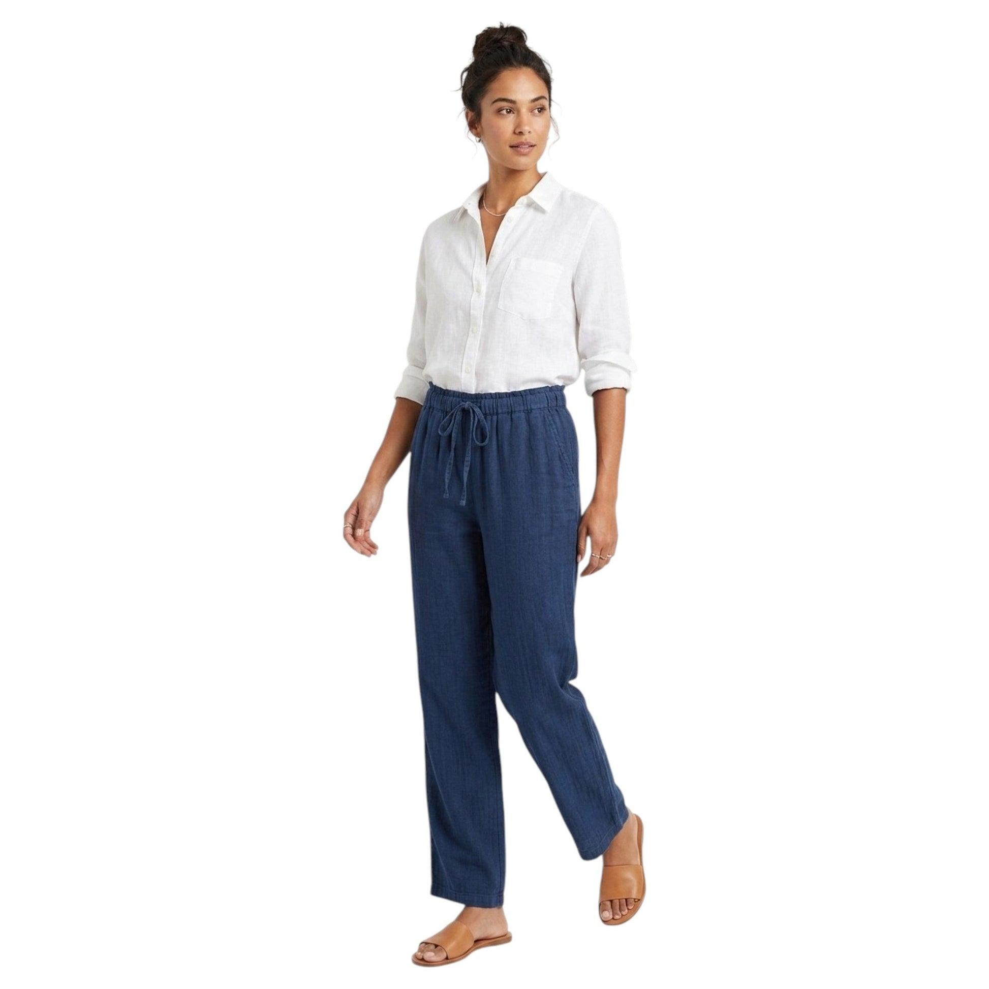 Women's Plain Pants,Navy