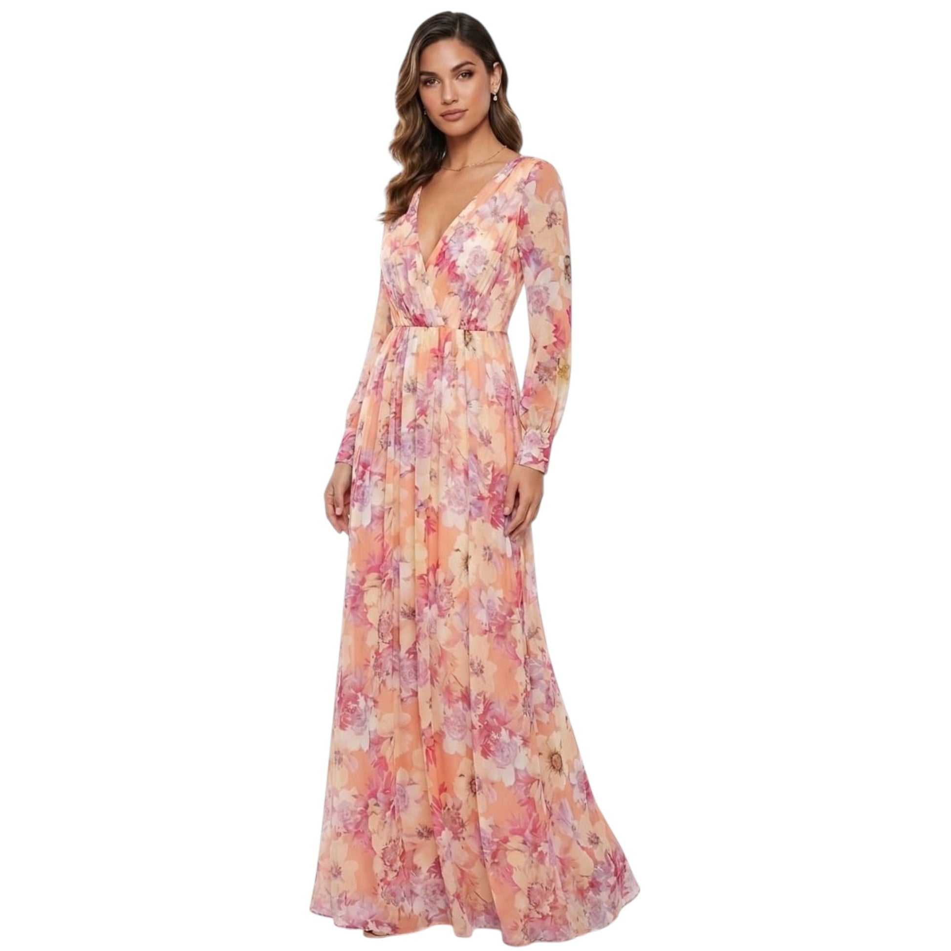 Women's Floral Printed Dress,Multi