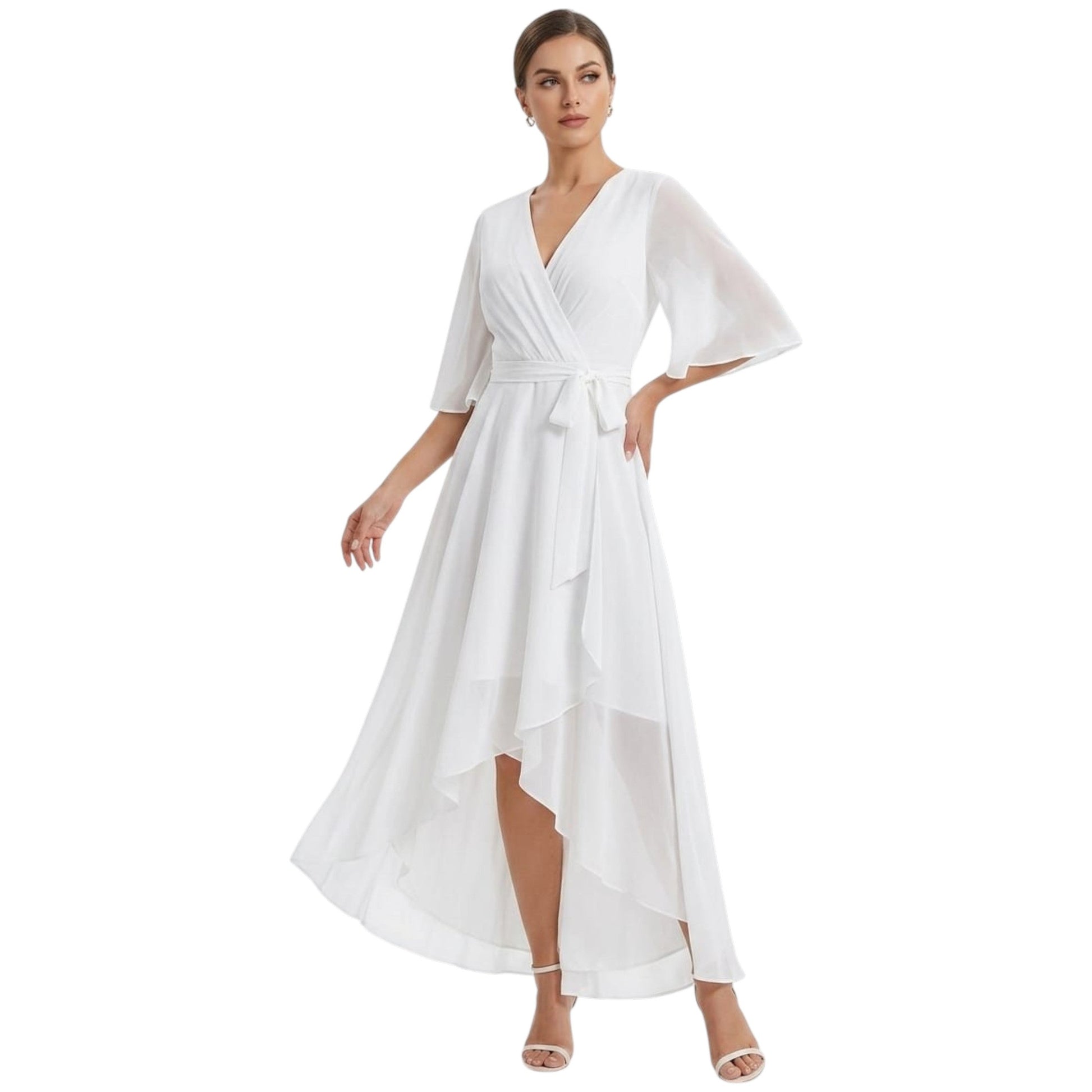 Women's Plain Dress,White