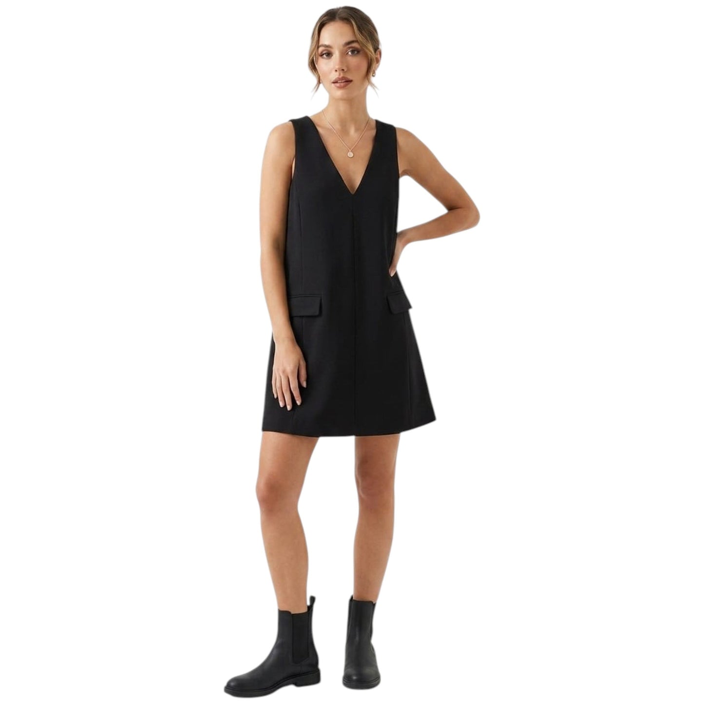 Women's Plain Dress,Black
