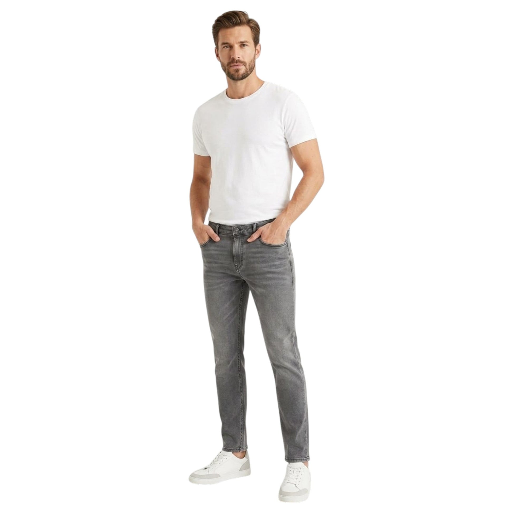Men's Washed Jeans,Dark Grey