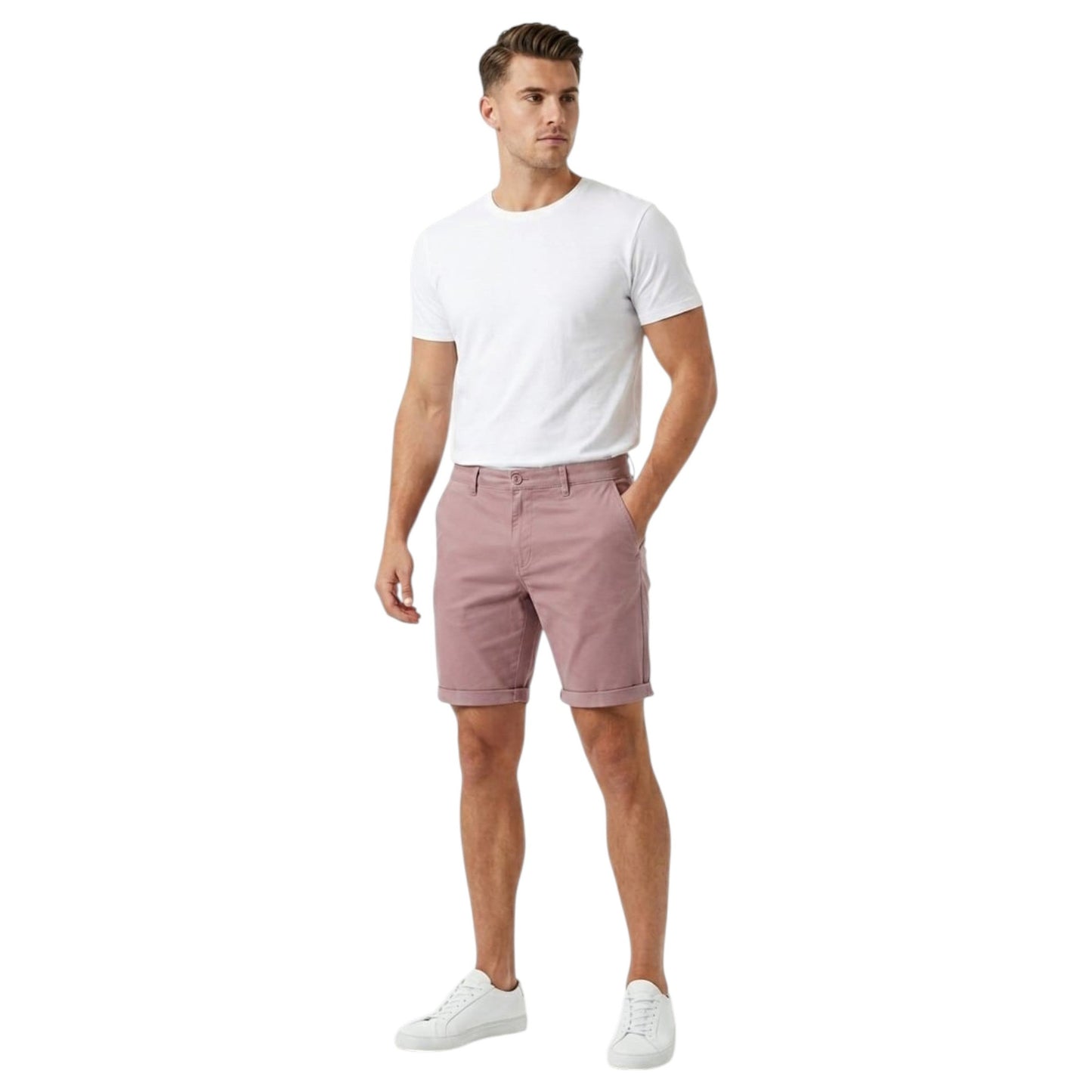 Men's Plain Short,Dusty Rose